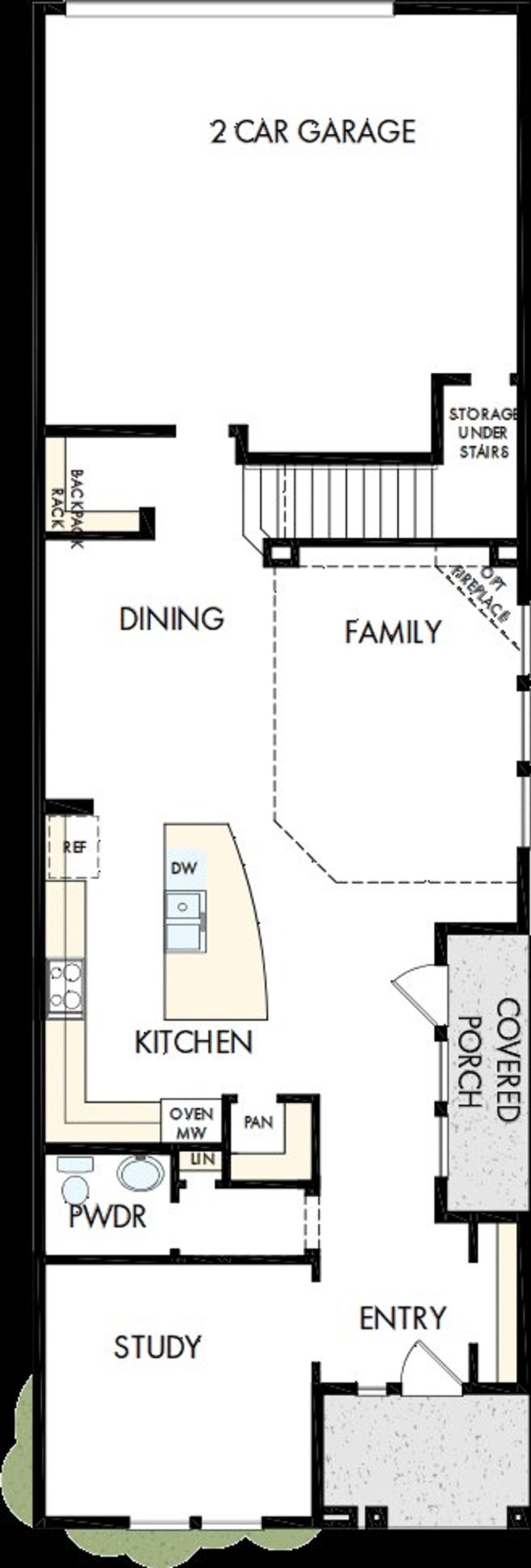 2D floor plan layout of this home in Walsh Cottage, Fort Worth, TX (Image 2).