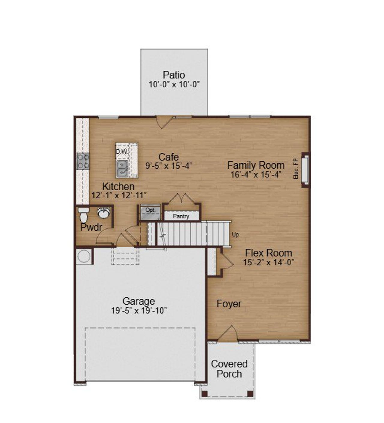 2D floor plan layout for the Mallow by McKinley Homes in The Brooke at Rivertown, Fairburn, GA (Image 2).