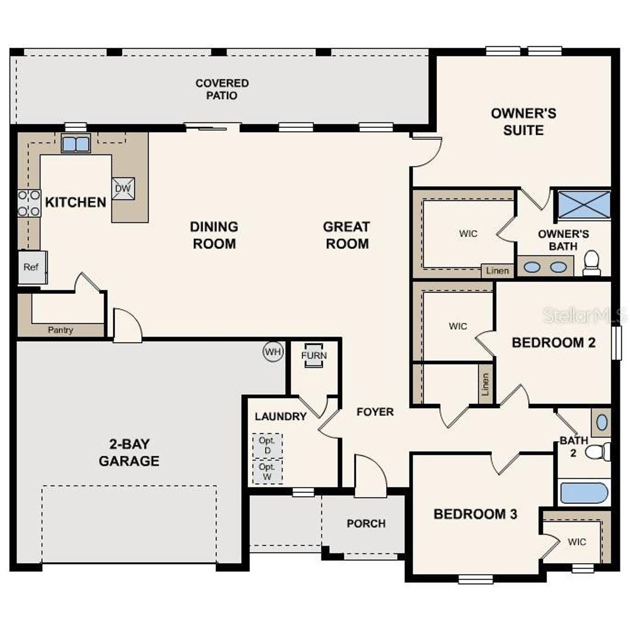 2D floor plan layout of this home in Grand Oaks, Avon Park, FL (Image 2). 2D floor plan layout of this home in Grand Oaks, Avon Park, FL (Image 2).