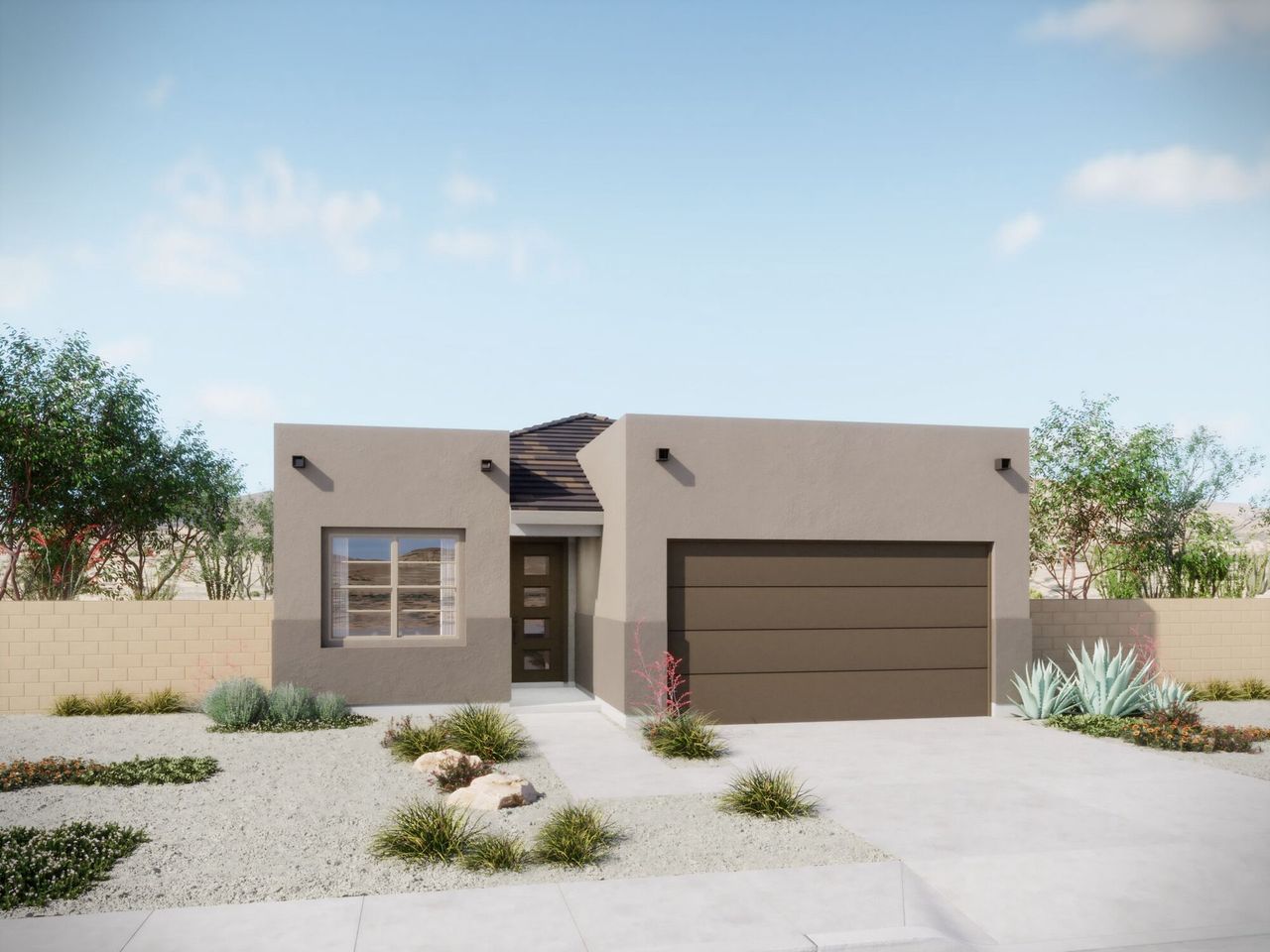 Representative exterior photo of a completed home built from the Brandy by Mattamy Homes in Silverbell Ridge, Marana, AZ (Image 2).