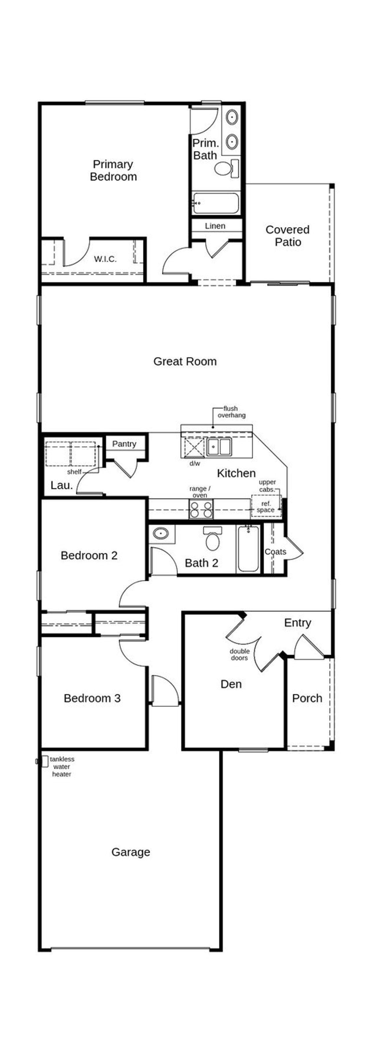 2D floor plan layout of this home in Wildflower Reserve, Tucson, AZ (Image 2).