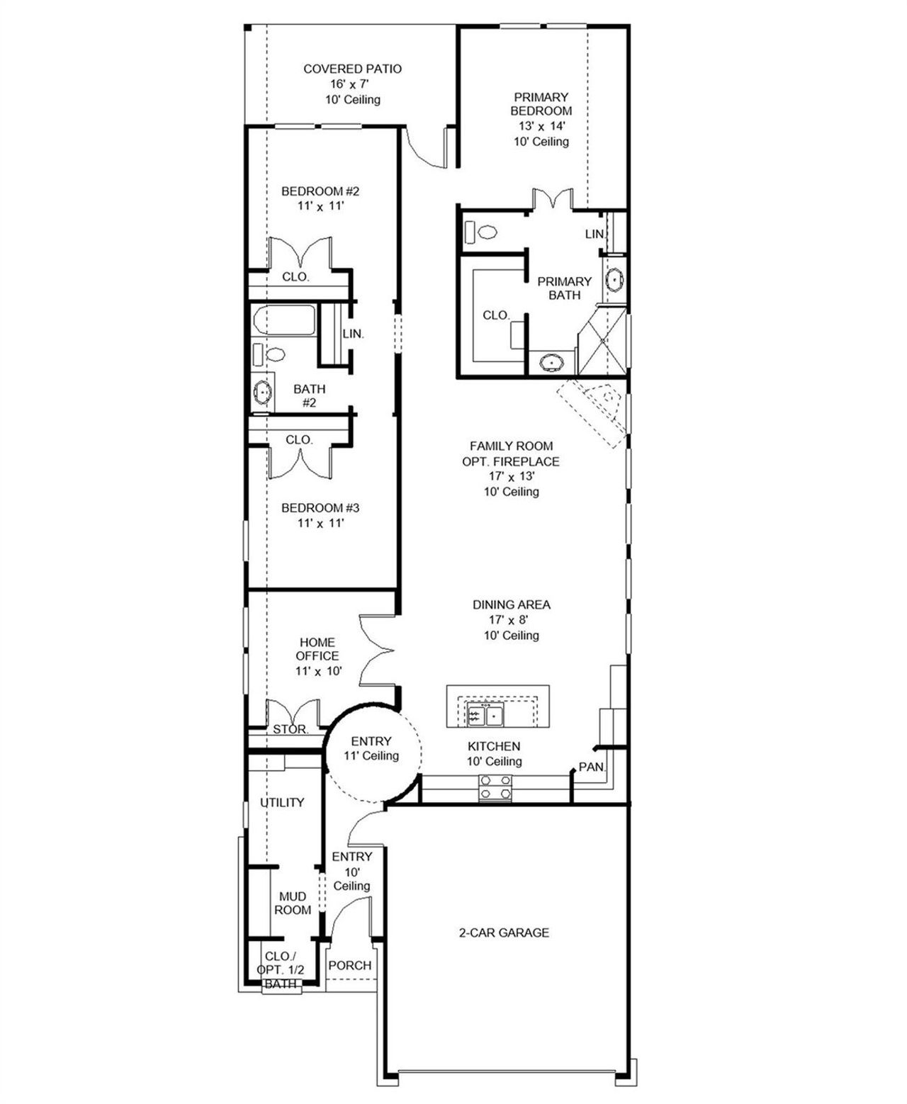 2D floor plan layout of this home in Brookewater, Rosenberg, TX (Image 2).