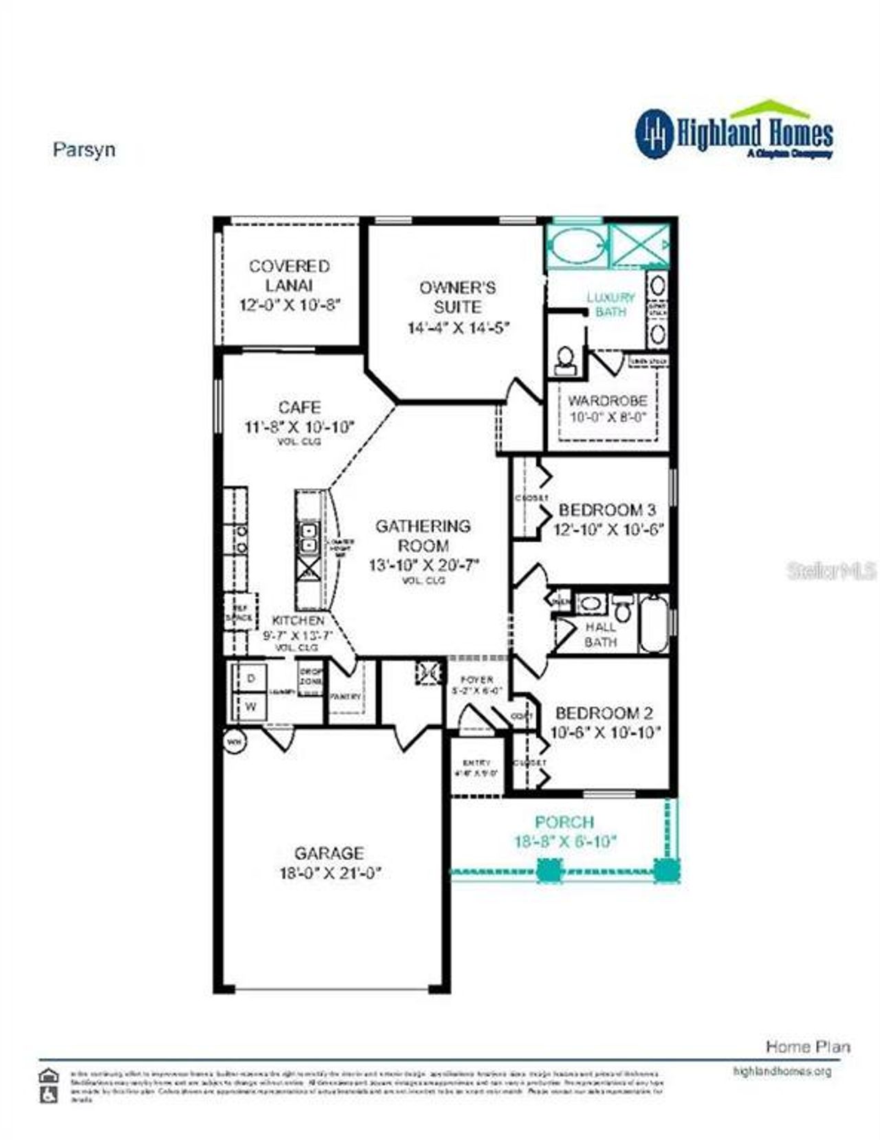 2D floor plan layout of this home in Cypress Ridge Ranch, Wimauma, FL (Image 2).
