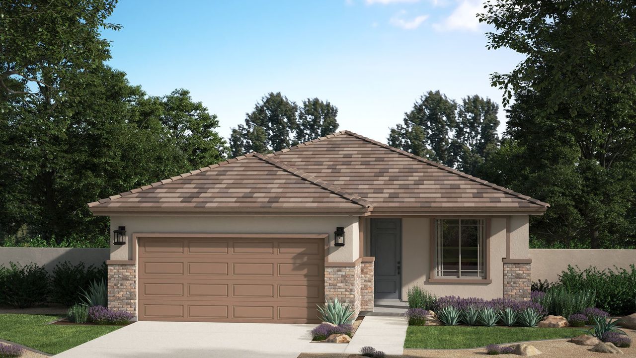 Representative exterior photo of a completed home built from the Pima by Risewell Homes in Sunrise, Surprise, AZ (Image 2).