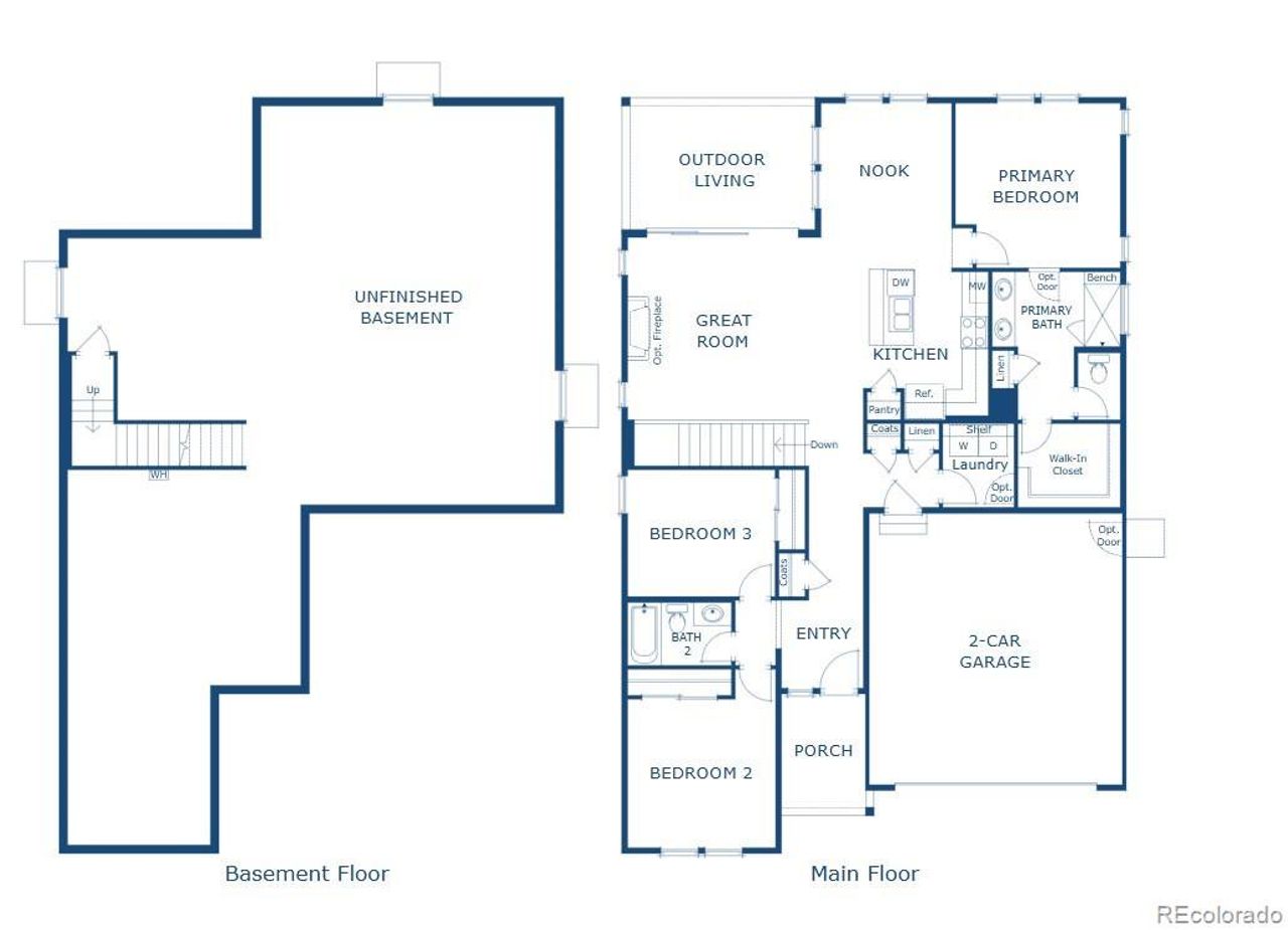 2D floor plan layout of this home in , Golden, CO (Image 2). 2D floor plan layout of this home in , Golden, CO (Image 2).