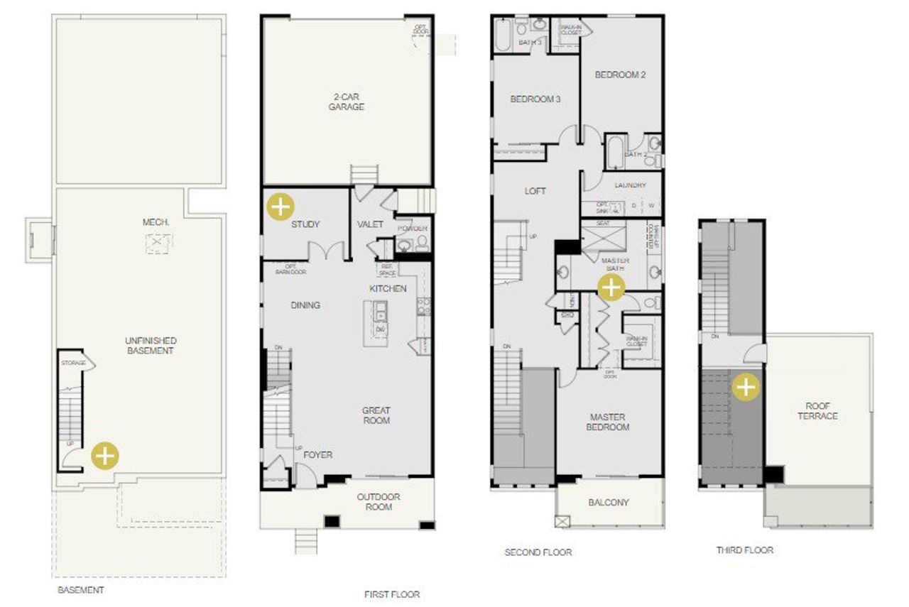 2D floor plan layout for the Alto 5 by Infinity Properties in Alto at Central Park, Denver, CO (Image 2).