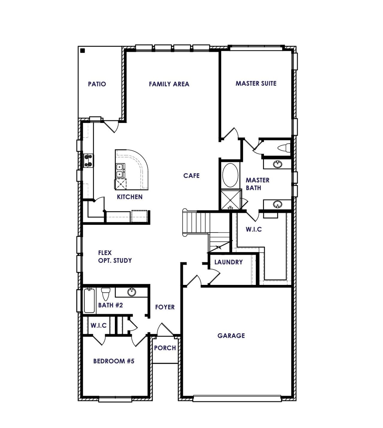 2D floor plan layout for the Warwick by Astoria Homes in Mercer Meadows, Royse City, TX (Image 2). 2D floor plan layout for the Warwick by Astoria Homes in Mercer Meadows, Royse City, TX (Image 2).