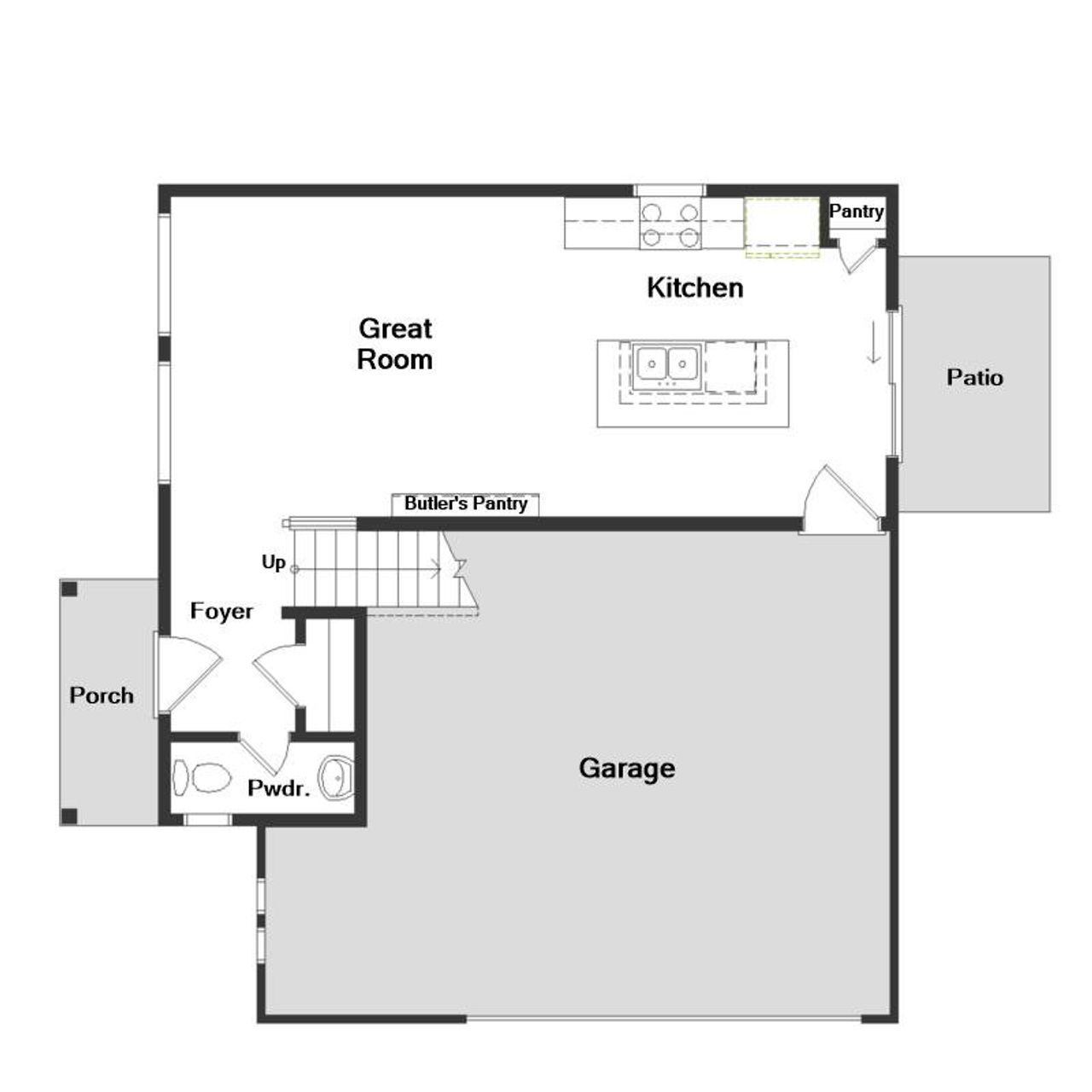 2D floor plan layout for the Shire by Oakwood Homes Co in Muegge Farms, Bennett, CO (Image 2).