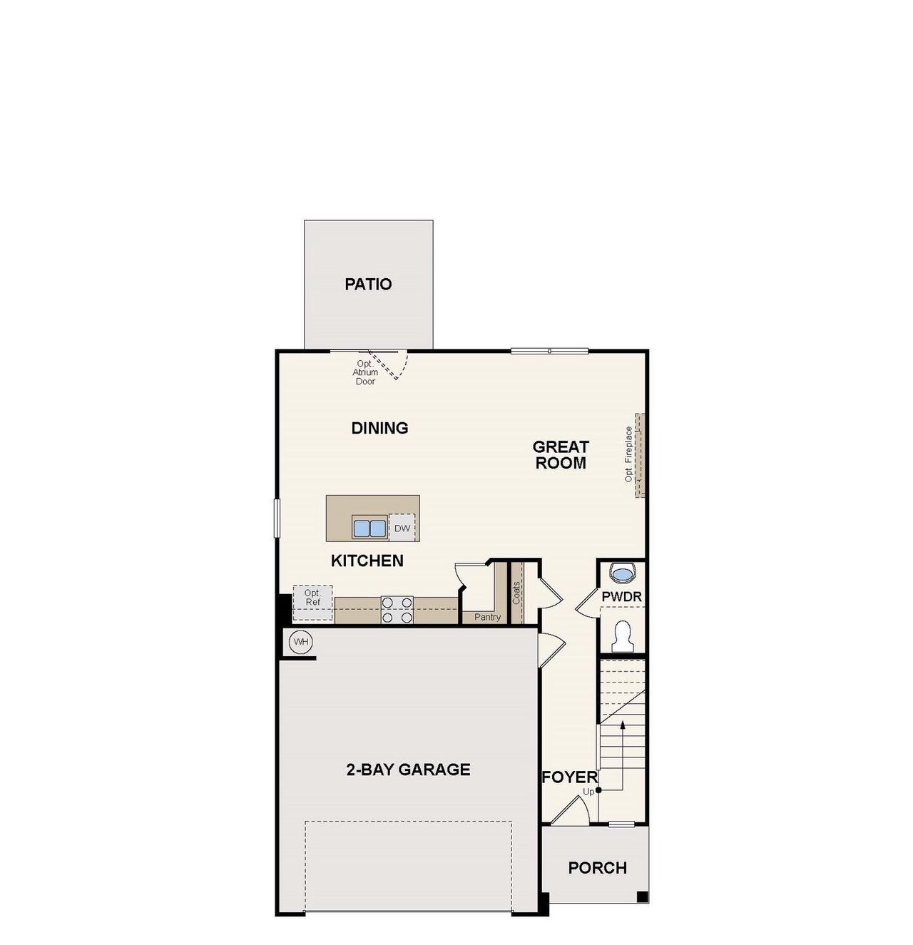 2D floor plan layout for the Kephart by Century Communities in Blue Sky Meadows, Monroe, NC (Image 2). 2D floor plan layout for the Kephart by Century Communities in Blue Sky Meadows, Monroe, NC (Image 2).