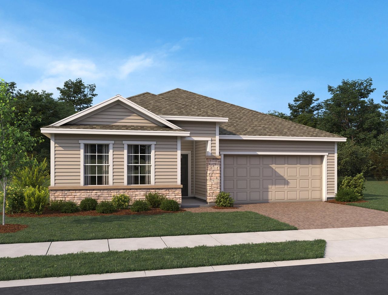 Representative exterior photo of a completed home built from the Olivera II by Ashton Woods in Ardisia Park, New Smyrna Beach, FL (Image 2).