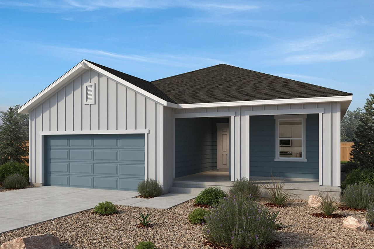 2D floor plan layout of this home in Bennett Crossing Reserve, Bennett, CO (Image 2).