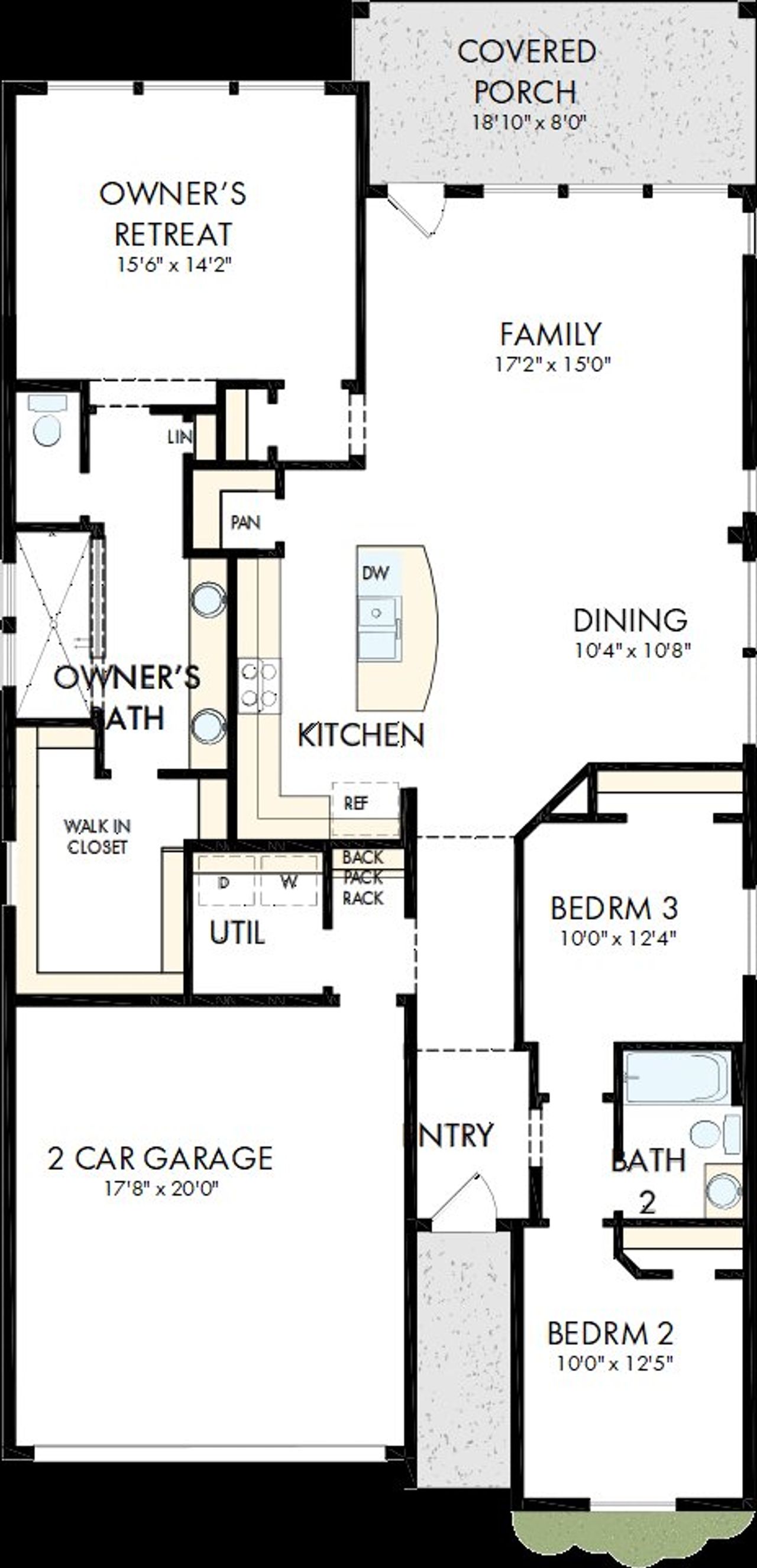 2D floor plan layout of this home in Pomona - Reserve Collection, Manvel, TX (Image 2). 2D floor plan layout of this home in Pomona - Reserve Collection, Manvel, TX (Image 2).