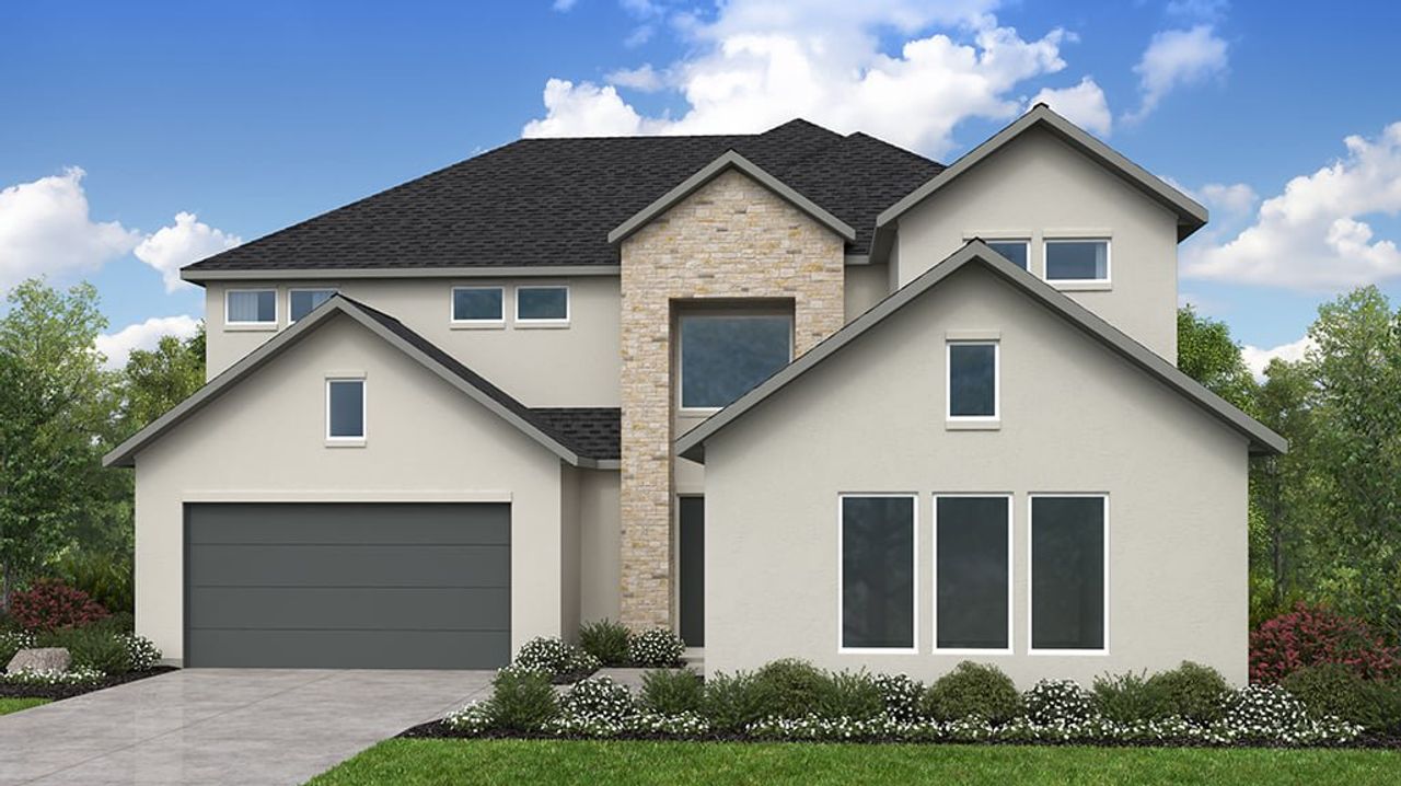 Representative exterior photo of a completed home built from the Parker by Taylor Morrison in Blue Creek Trails, Richmond, TX (Image 2).