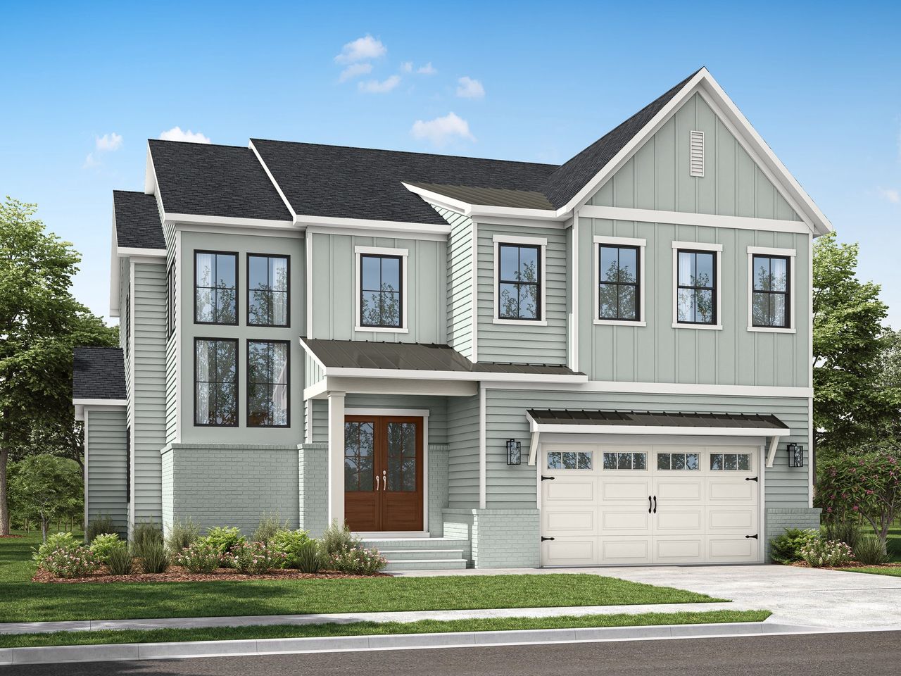Representative exterior photo of a completed home built from the Blake by Tri Pointe Homes in Castleberry Reserve, Apex, NC (Image 2).