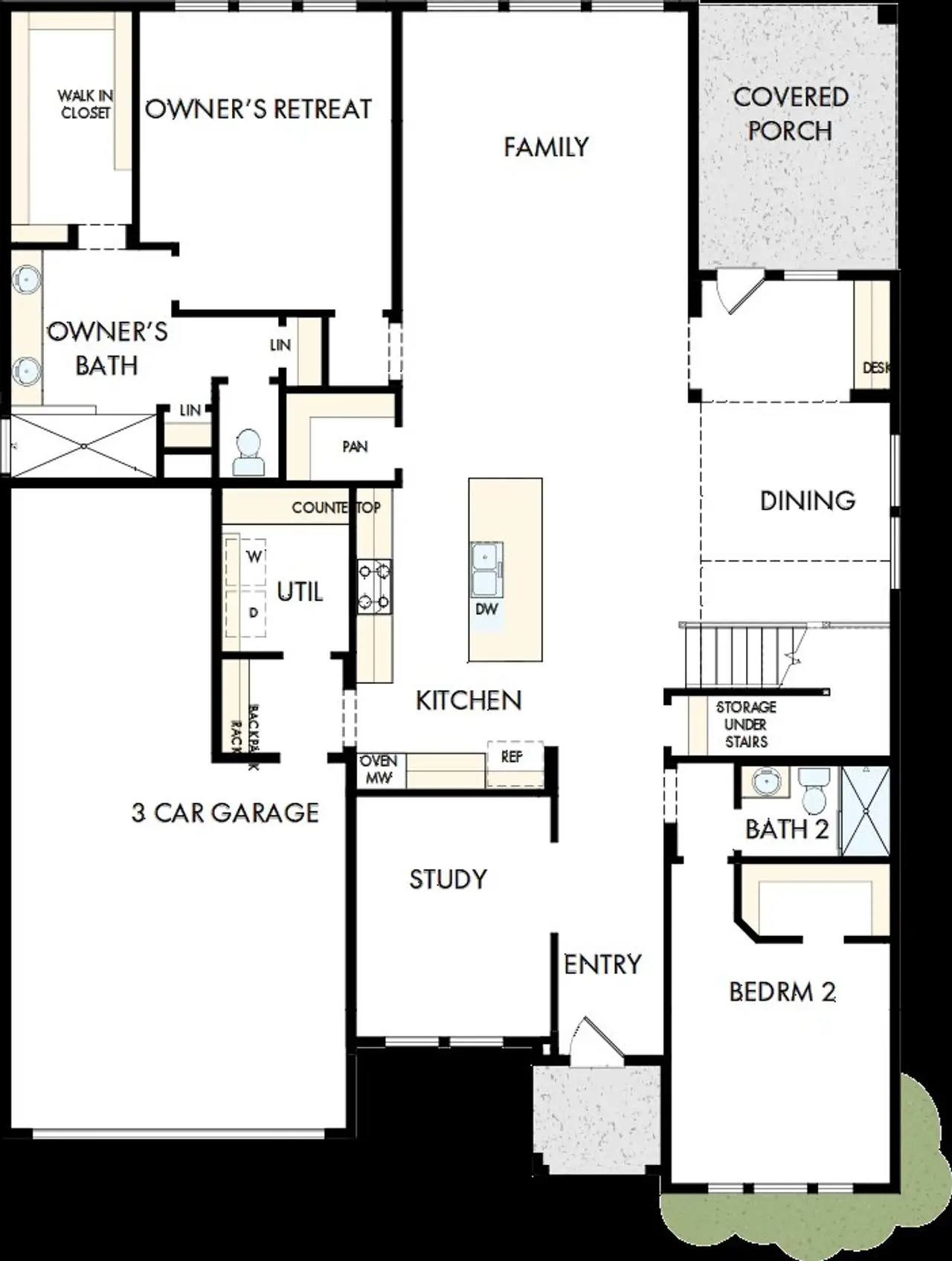 2D floor plan layout of this home in Briggs Ranch – Signature Legacy Series, San Antonio, TX (Image 2).