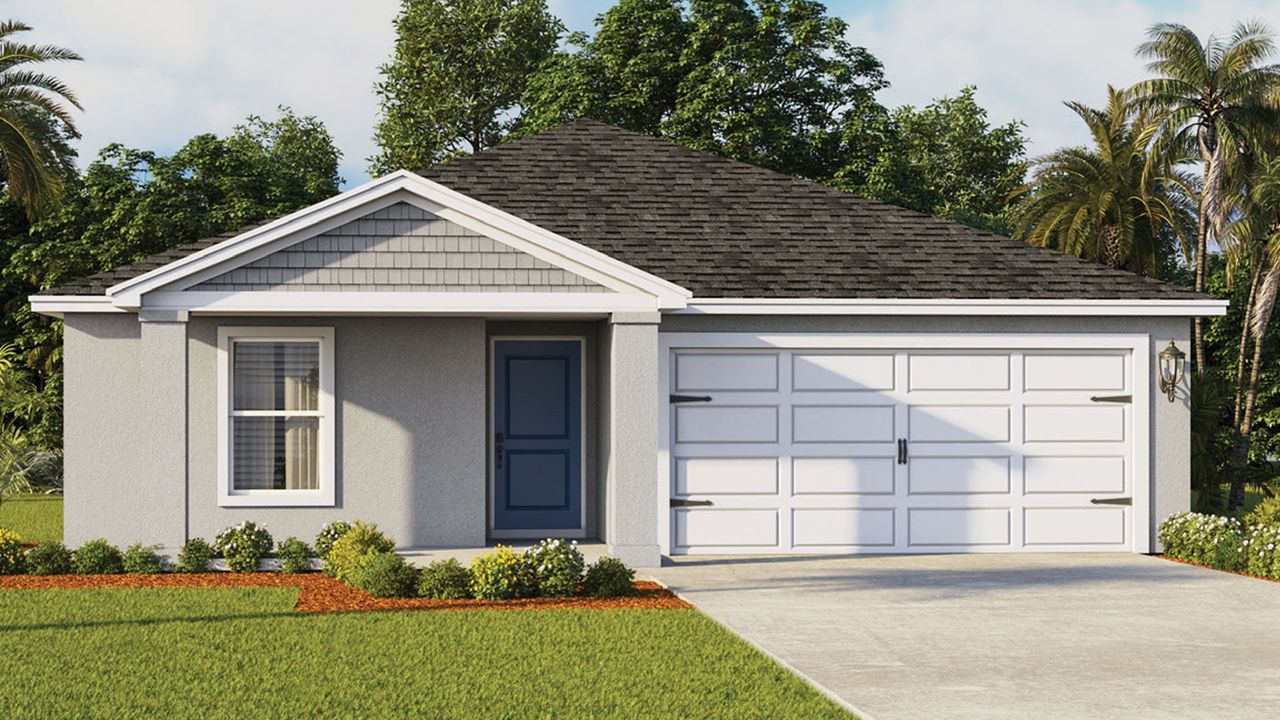 Representative exterior photo of a completed home built from the Dundee by D.R. Horton in Poinciana Enclave, Poinciana, FL (Image 2).