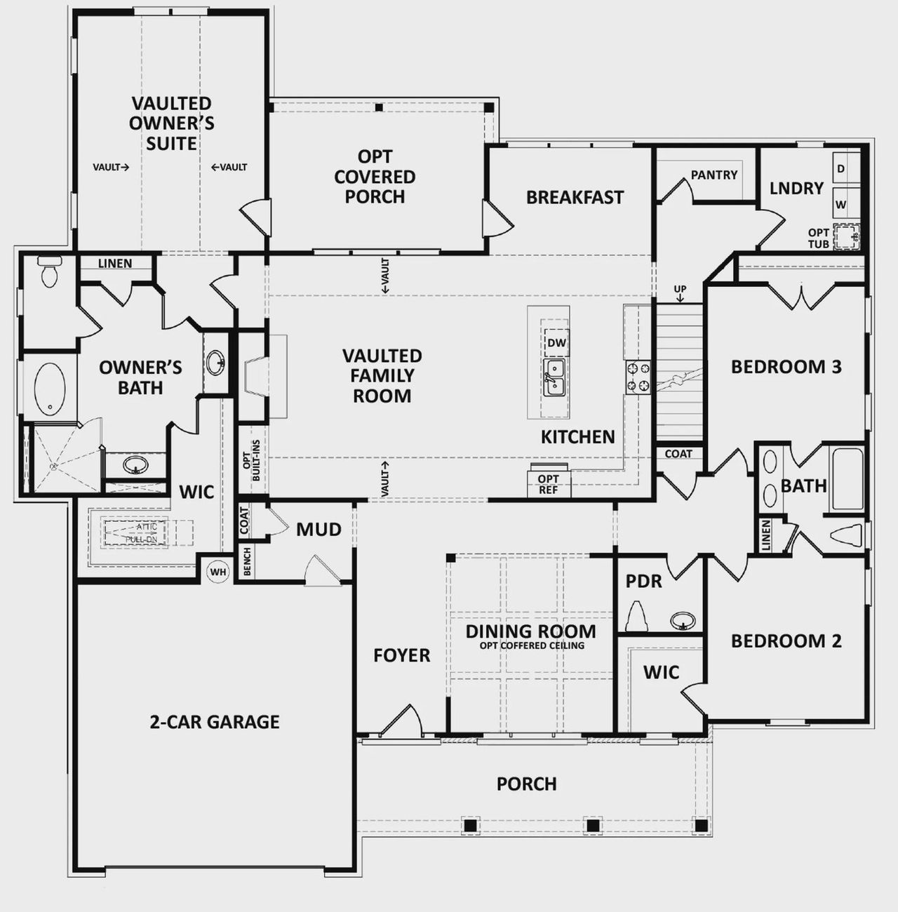 2D floor plan layout of this home in Stonegate, Monroe, GA (Image 2).