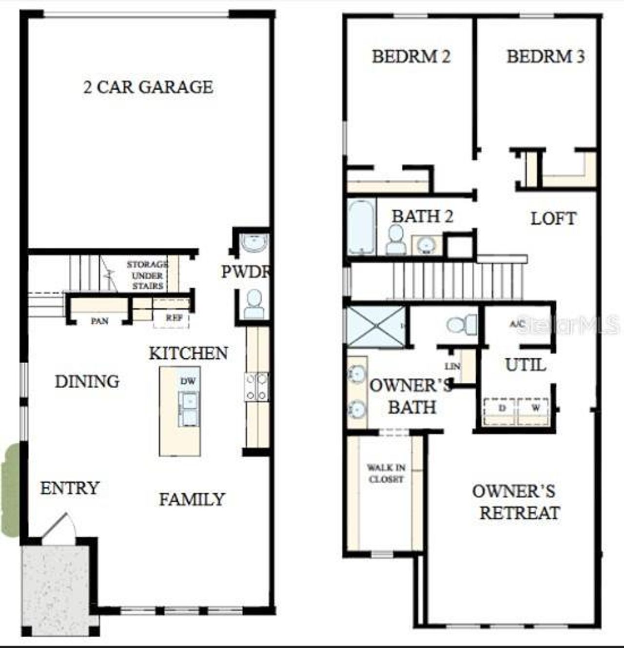 2D floor plan layout of this home in , St. Cloud, FL (Image 2).