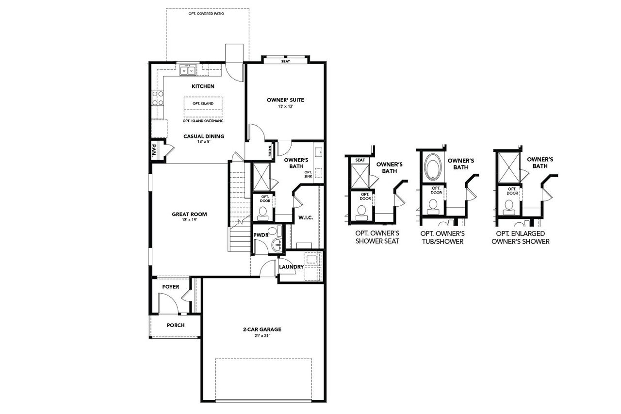 2D floor plan layout of this home in Westridge Journey, McKinney, TX (Image 2).