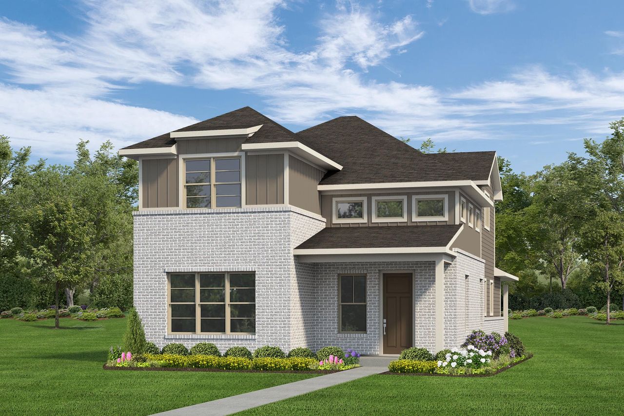 Representative exterior photo of a completed home built from the Sendak by Autograph Homes in Riceland, Mont Belvieu, TX (Image 2). Representative exterior photo of a completed home built from the Sendak by Autograph Homes in Riceland, Mont Belvieu, TX (Image 2).