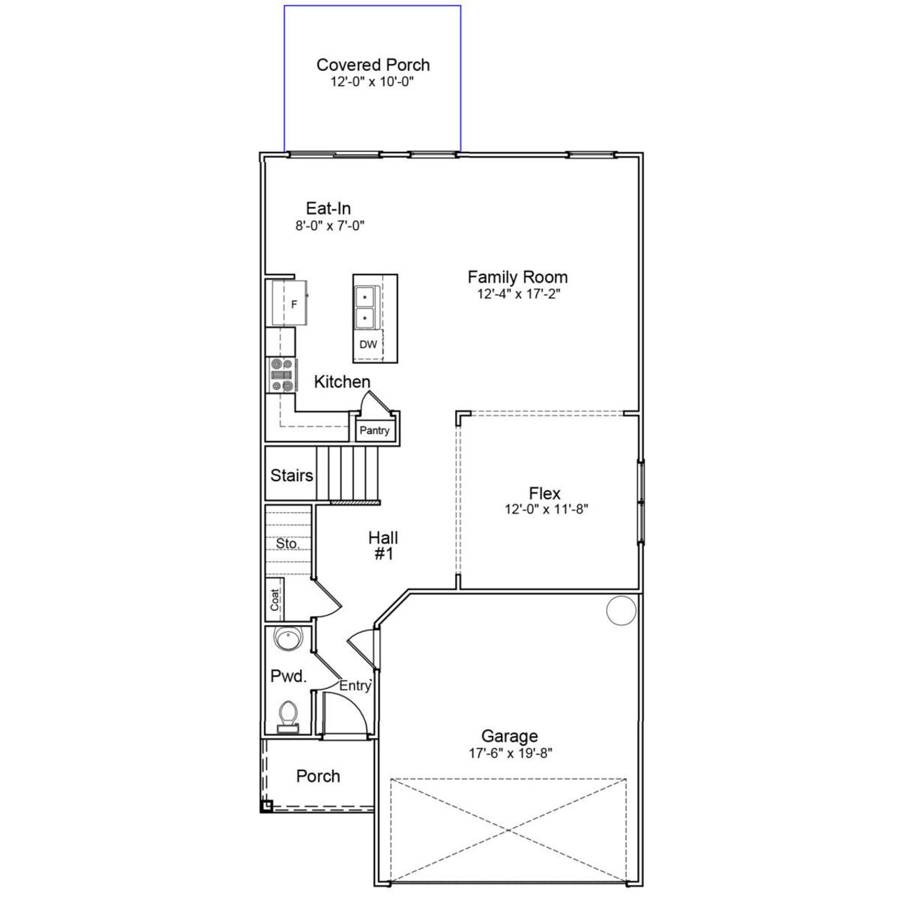 2D floor plan layout of this home in Jordan Grove, Conway, SC (Image 2).