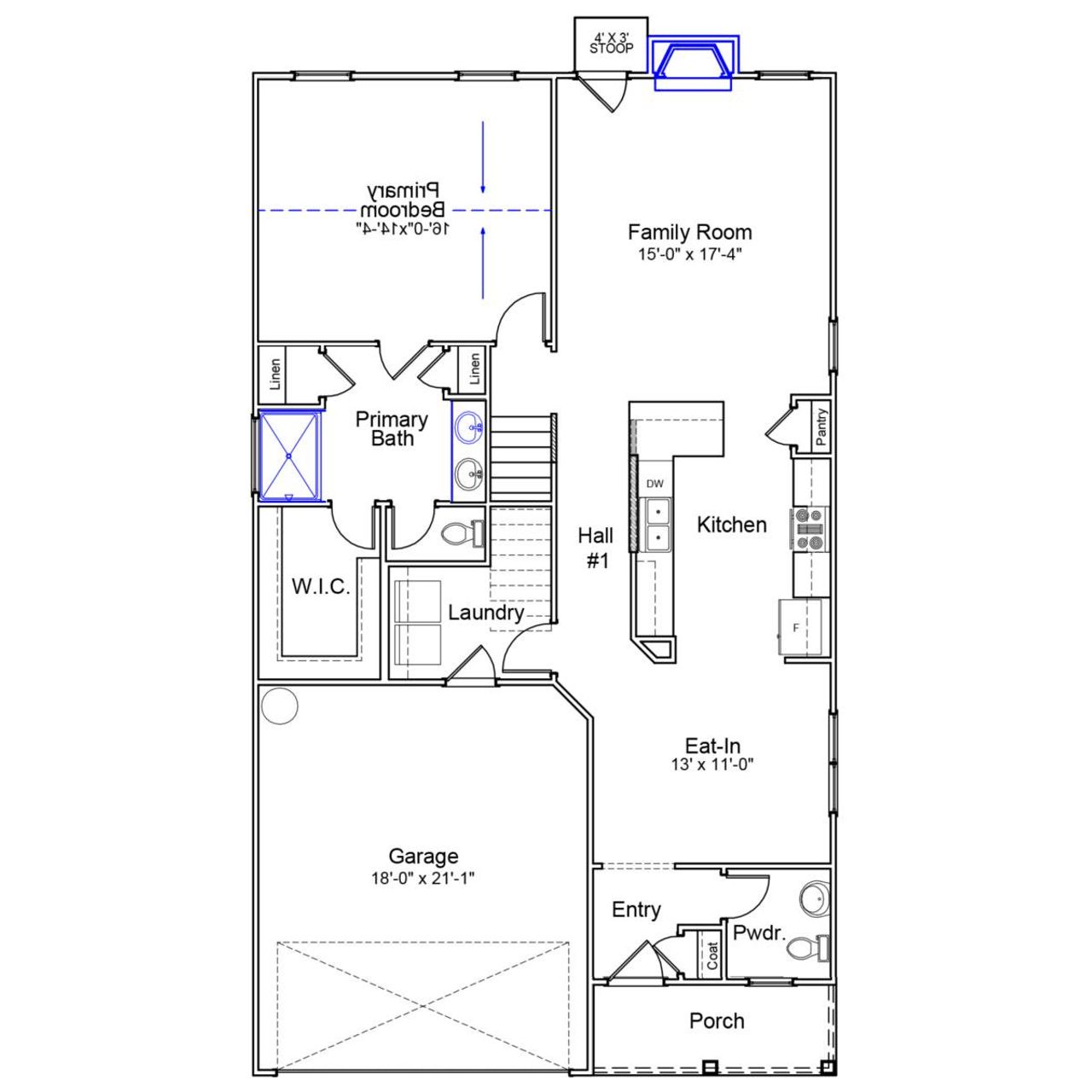 2D floor plan layout of this home in Ellington, Elgin, SC (Image 2).