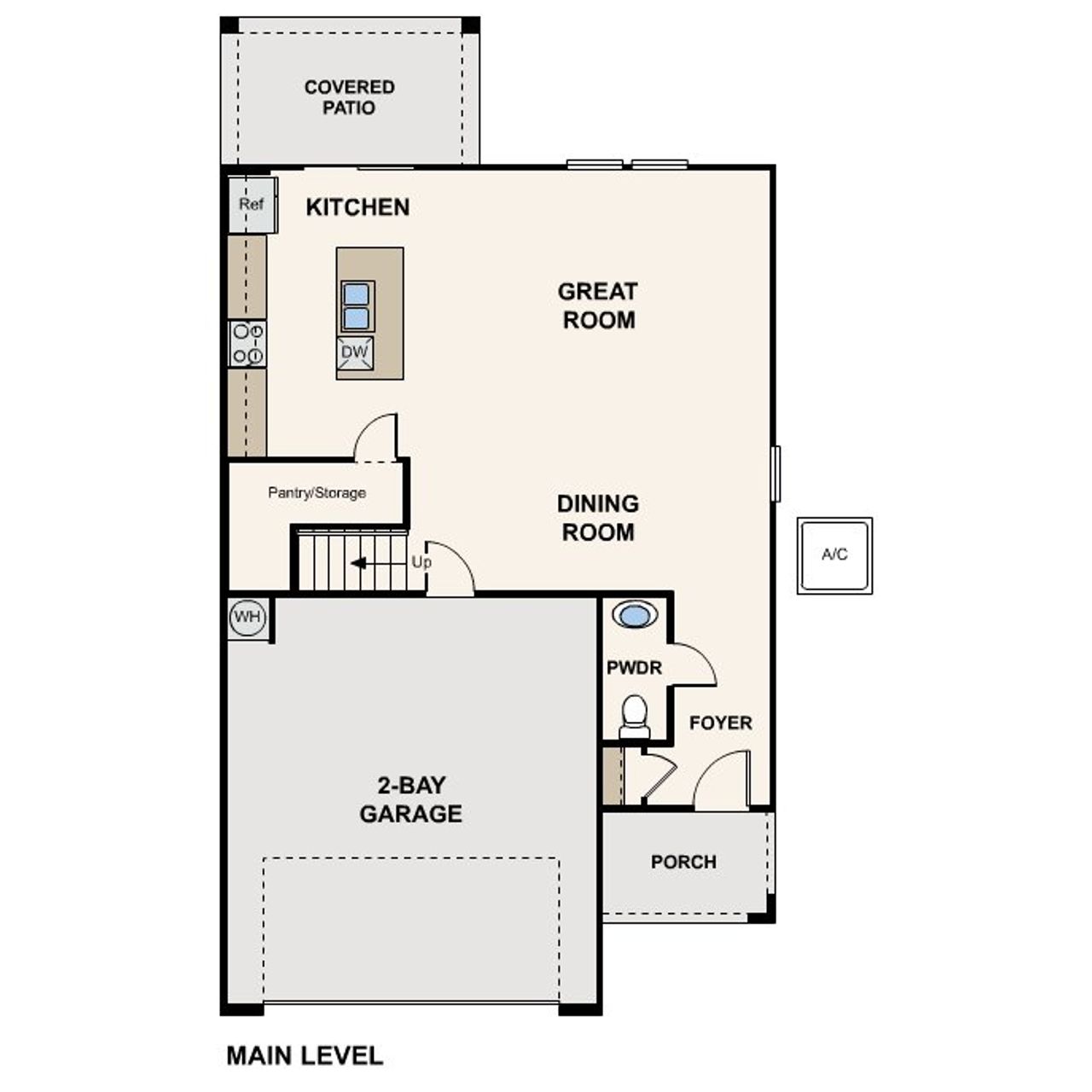 2D floor plan layout of this home in North Copper Canyon, Surprise, AZ (Image 2).