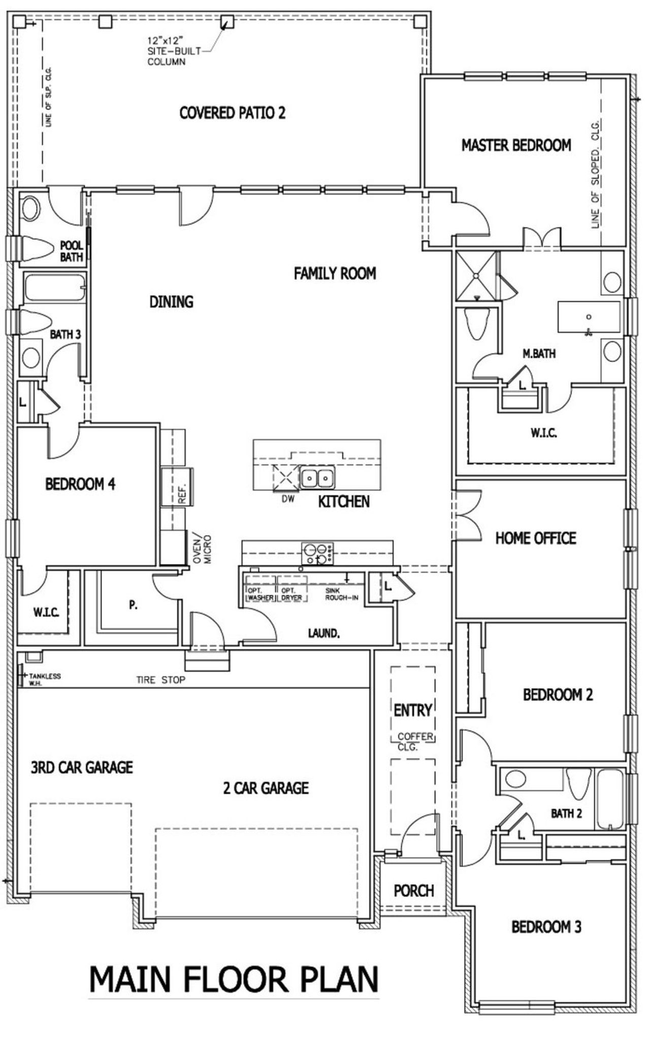 2D floor plan layout of this home in Windsong, Boerne, TX (Image 2).
