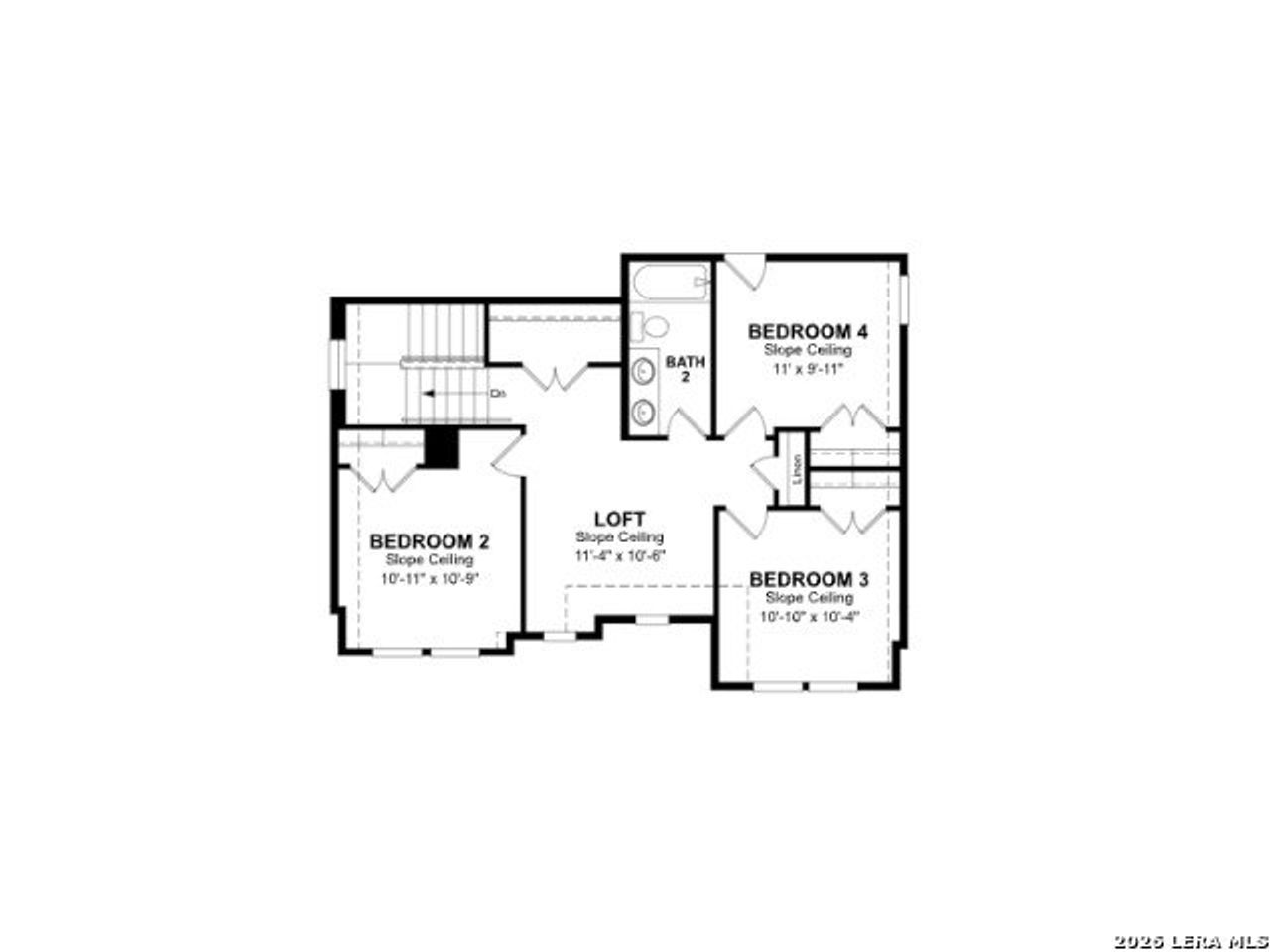 2D floor plan layout of this home in Bricewood, Helotes, TX (Image 2).