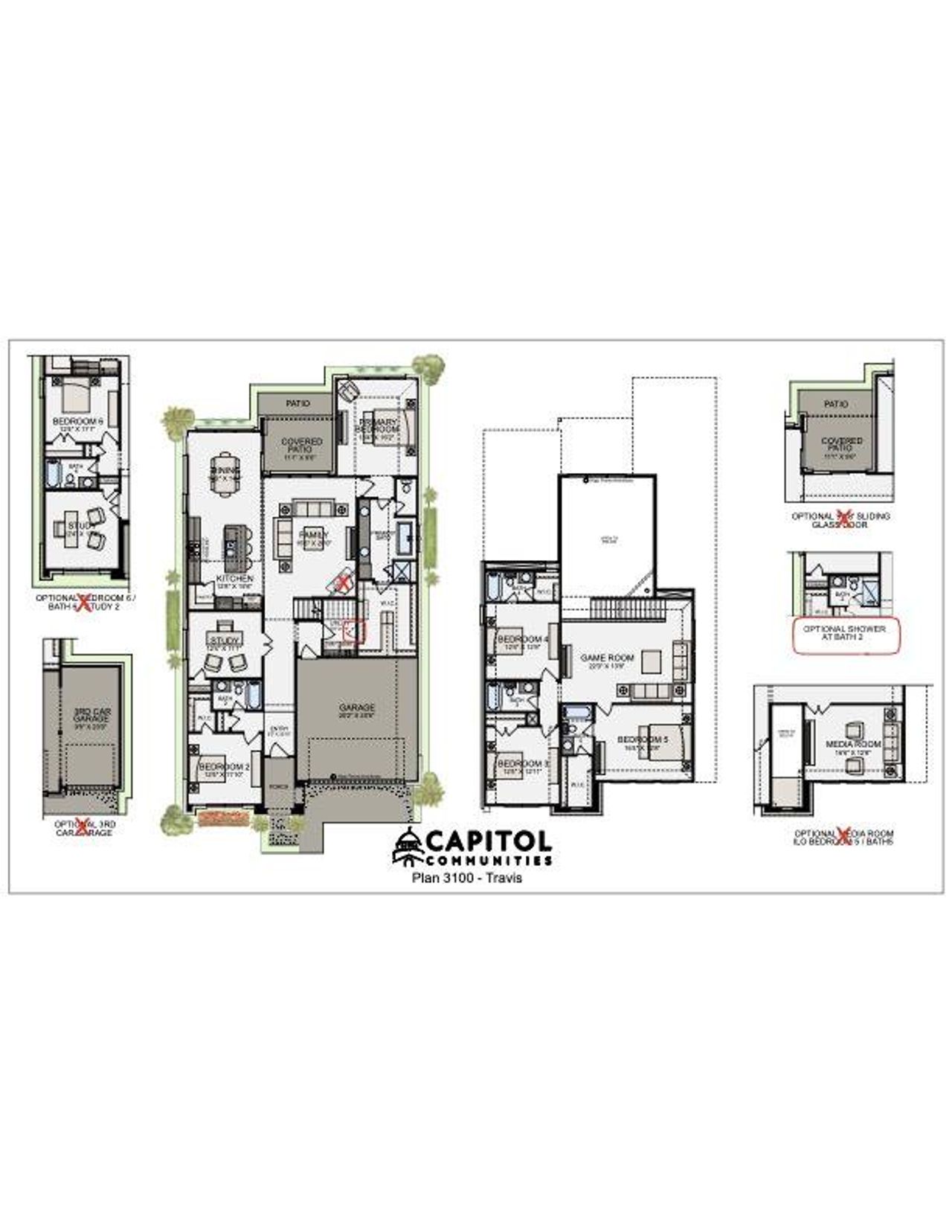 2D floor plan layout of this home in , Georgetown, TX (Image 2).