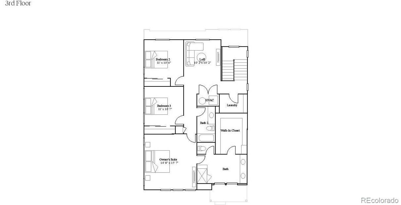 2D floor plan layout of this home in Sterling Ranch: The Skyline Collection, Littleton, CO (Image 2). 2D floor plan layout of this home in Sterling Ranch: The Skyline Collection, Littleton, CO (Image 2).