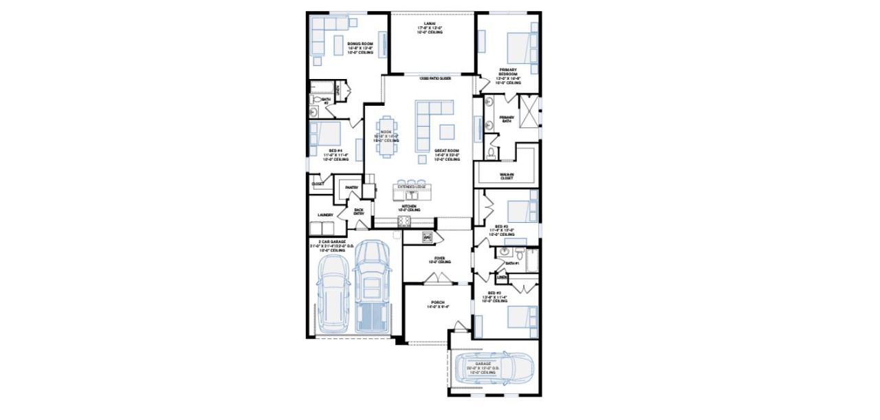 2D floor plan layout for the Palma by Cardel Homes in Seaflower, Bradenton, FL (Image 2). 2D floor plan layout for the Palma by Cardel Homes in Seaflower, Bradenton, FL (Image 2).