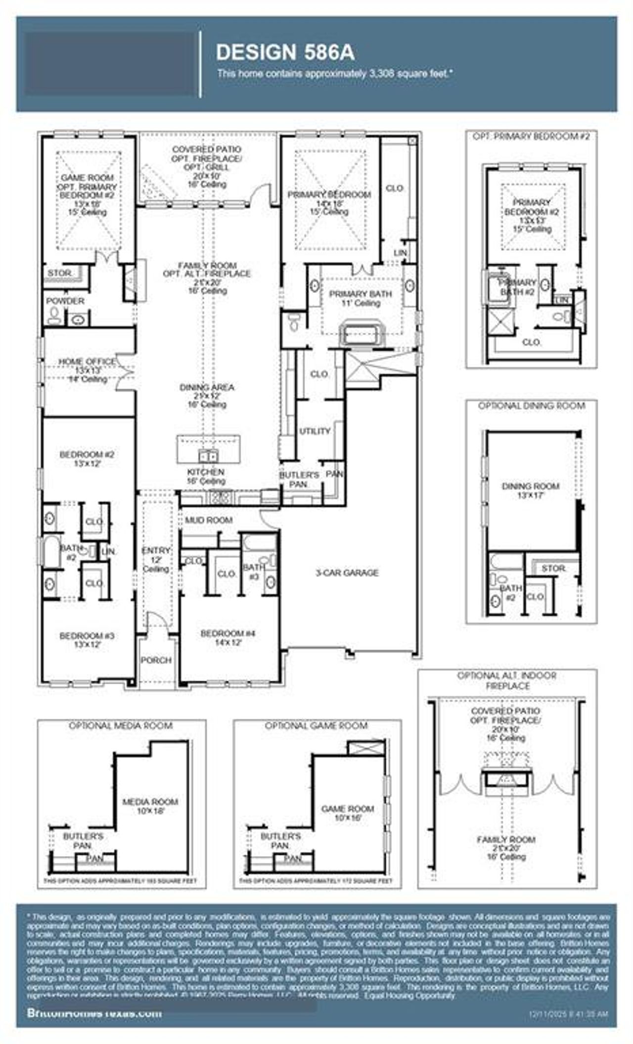 2D floor plan layout of this home in Adkins Park 70', Hurst, TX (Image 2).