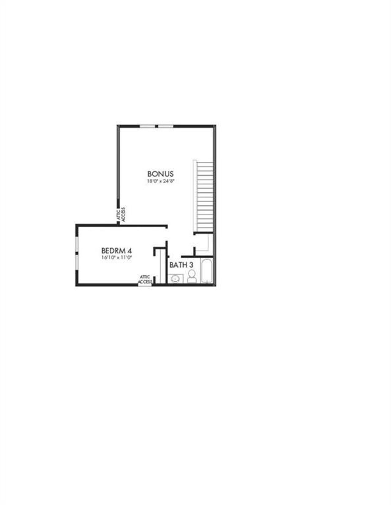2D floor plan layout of this home in Maple Grove at Towne Lake, Woodstock, GA (Image 2).