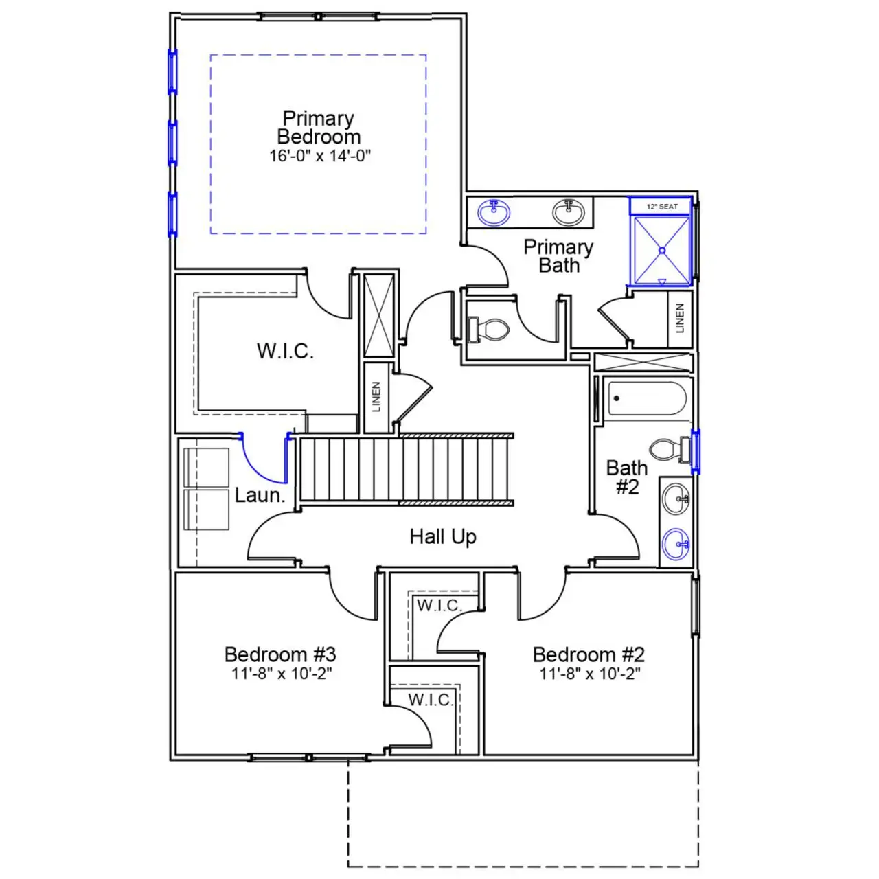 2D floor plan layout of this home in Sweetbrier, Durham, NC (Image 2).