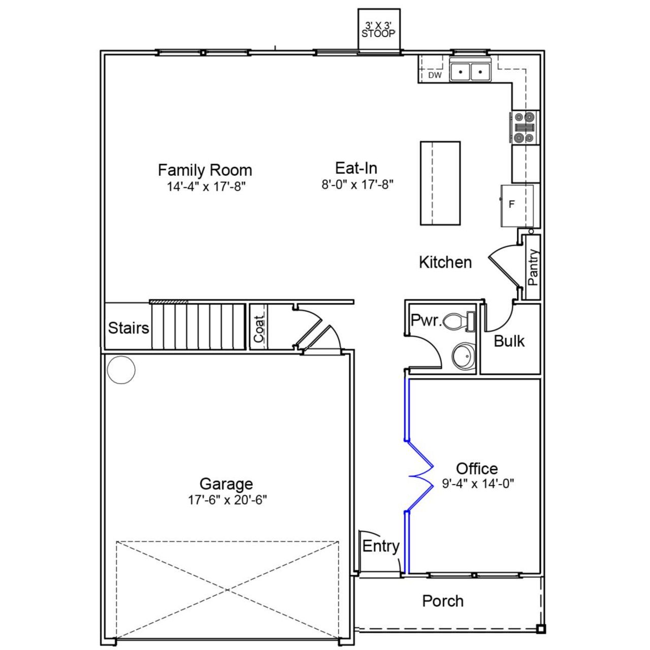 2D floor plan layout of this home in Bluefield, Lexington, SC (Image 2).