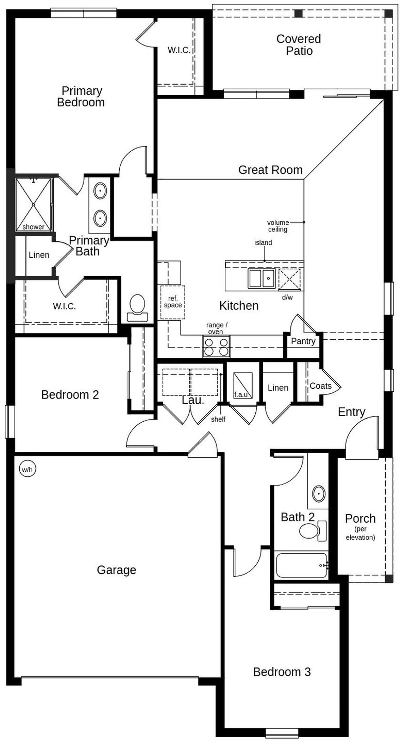 2D floor plan layout of this home in Robins Run, Lake Wales, FL (Image 2).
