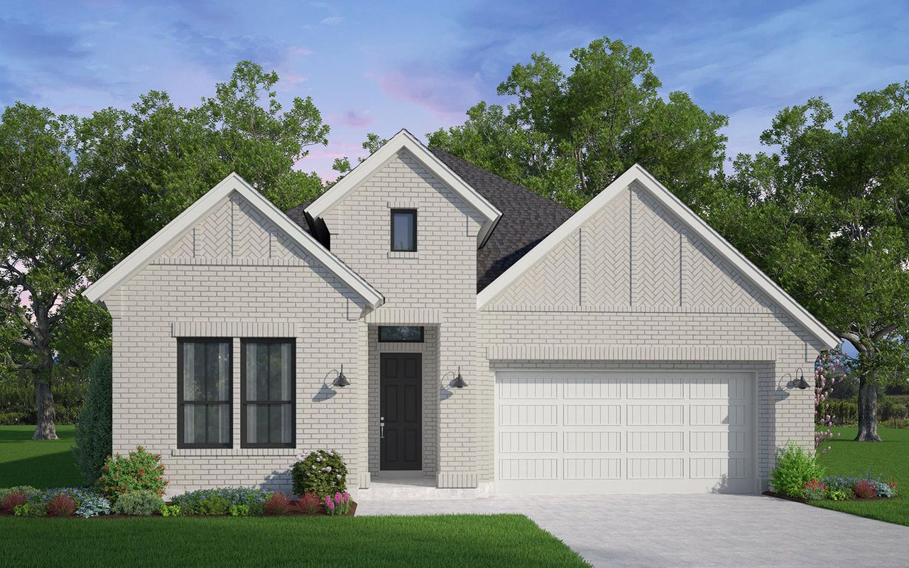 Representative exterior photo of a completed home built from the Warner by Brookfield Residential in Elyson, Katy, TX (Image 2).