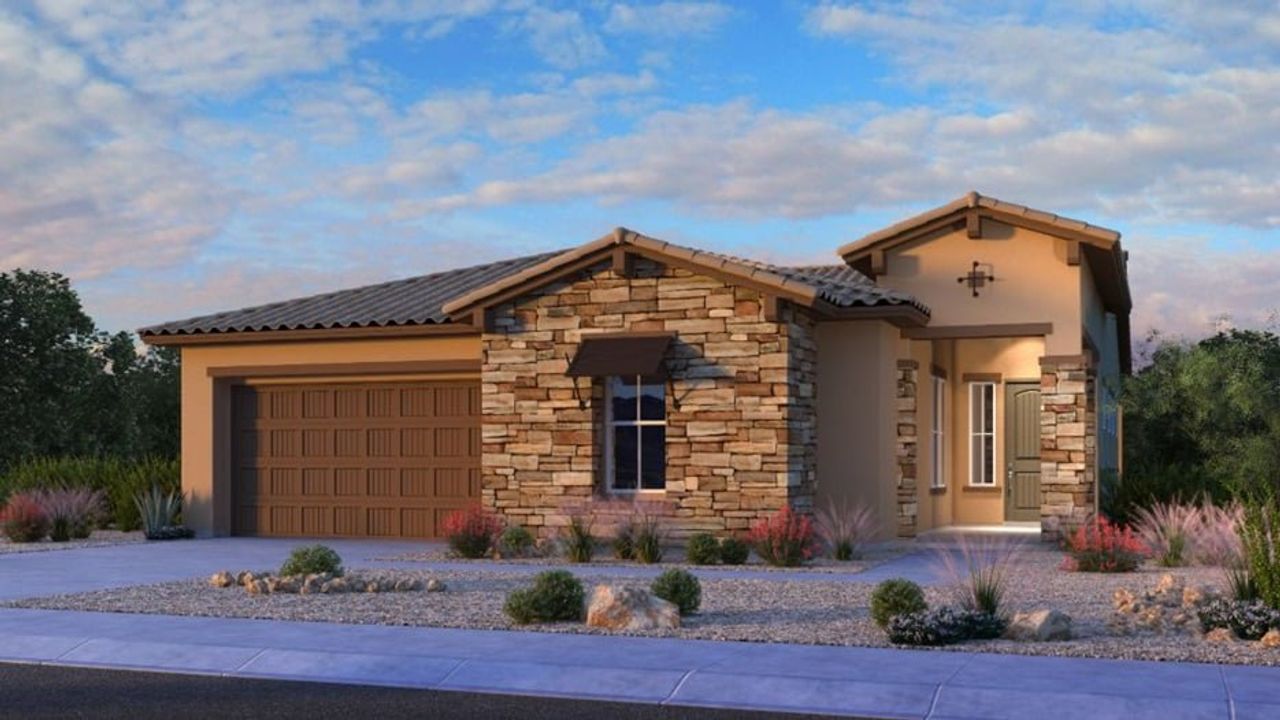 Representative exterior photo of a completed home built from the Windsor by Taylor Morrison in Stonehaven Expedition Collection, Glendale, AZ (Image 2).
