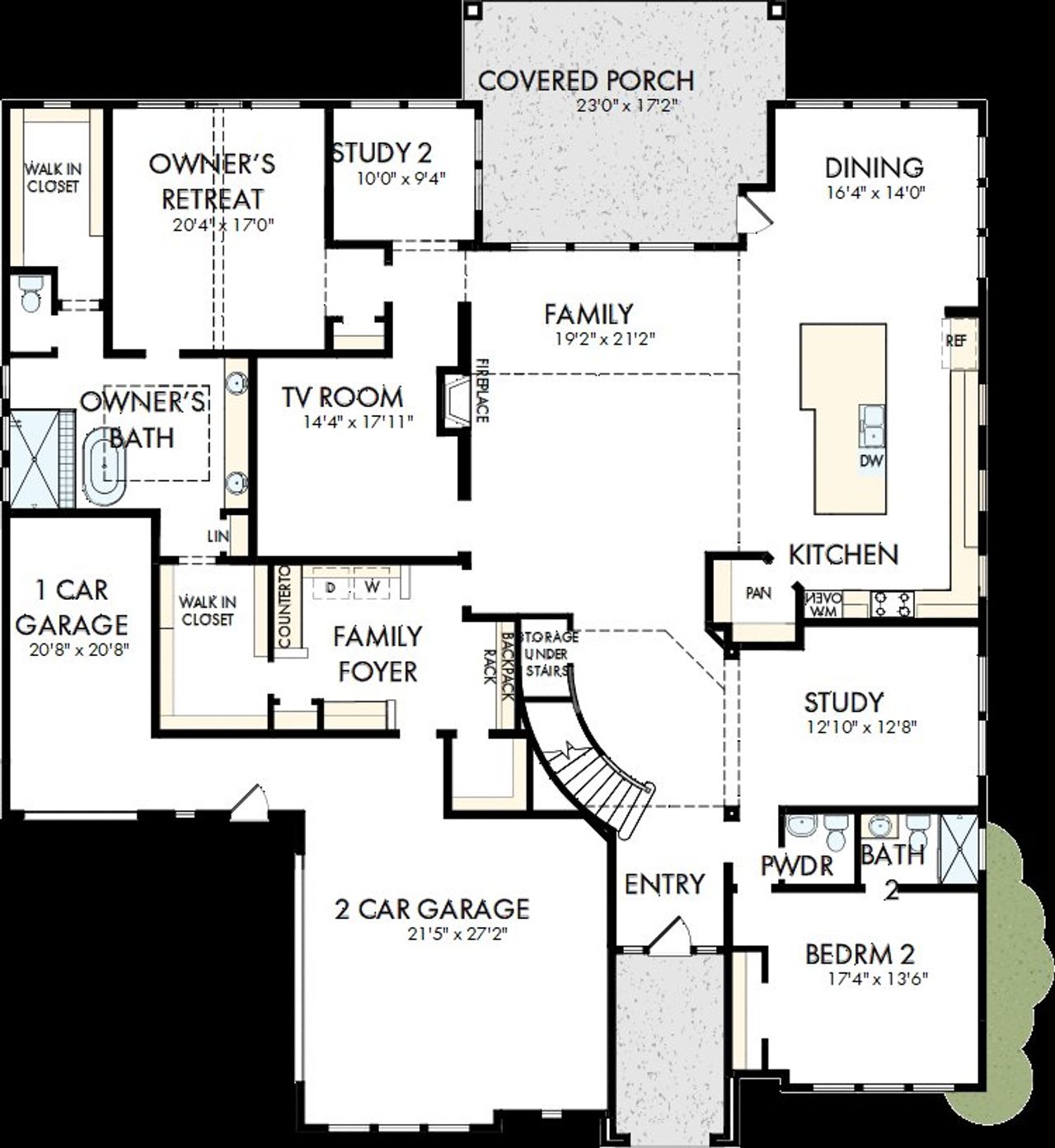 2D floor plan layout of this home in Leander Estates, Leander, TX (Image 2). 2D floor plan layout of this home in Leander Estates, Leander, TX (Image 2).