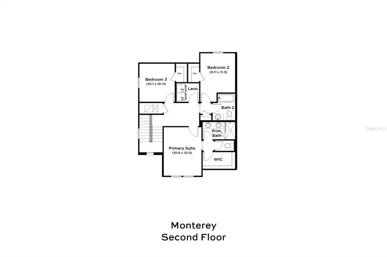 2D floor plan layout of this home in Cyrene at Harmony, St. Cloud, FL (Image 2).