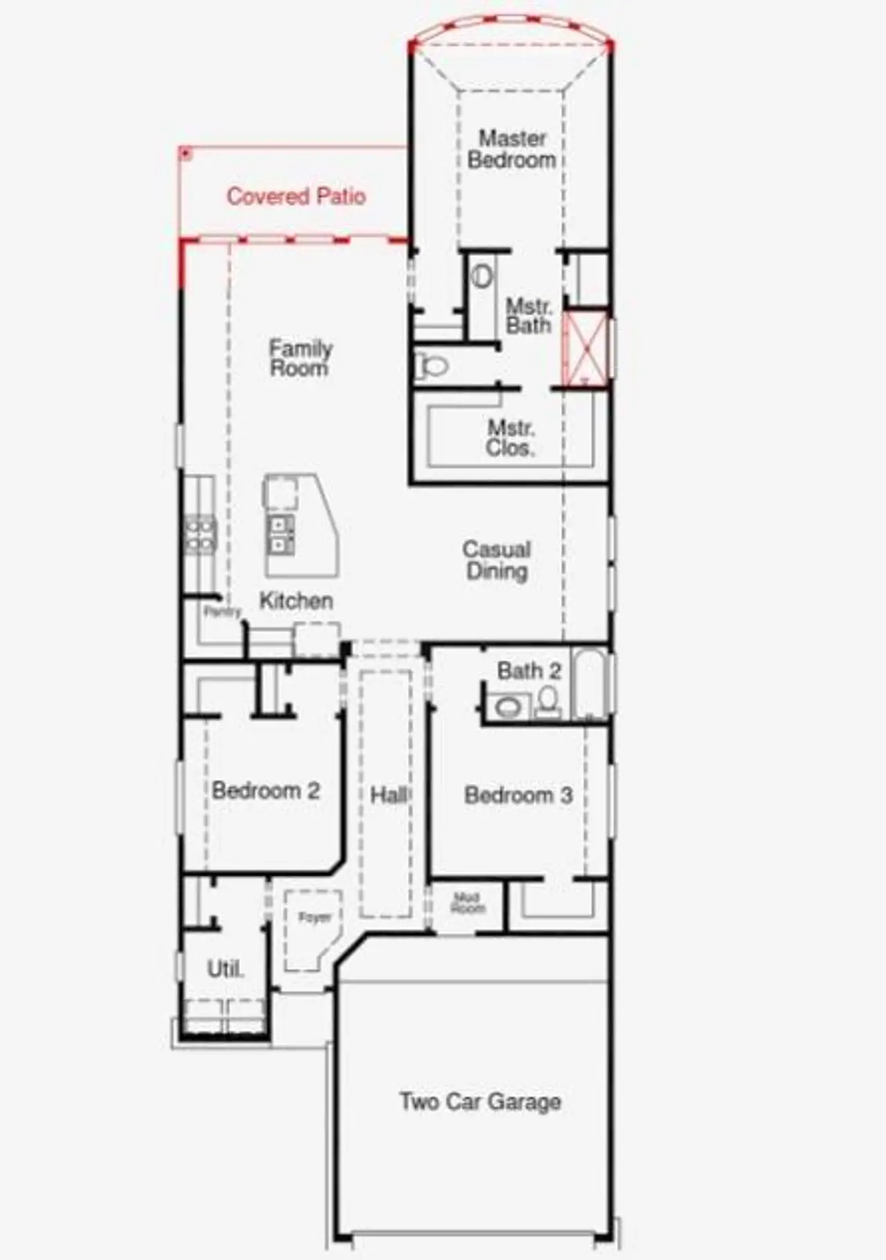 2D floor plan layout of this home in The Trails, New Caney, TX (Image 2).