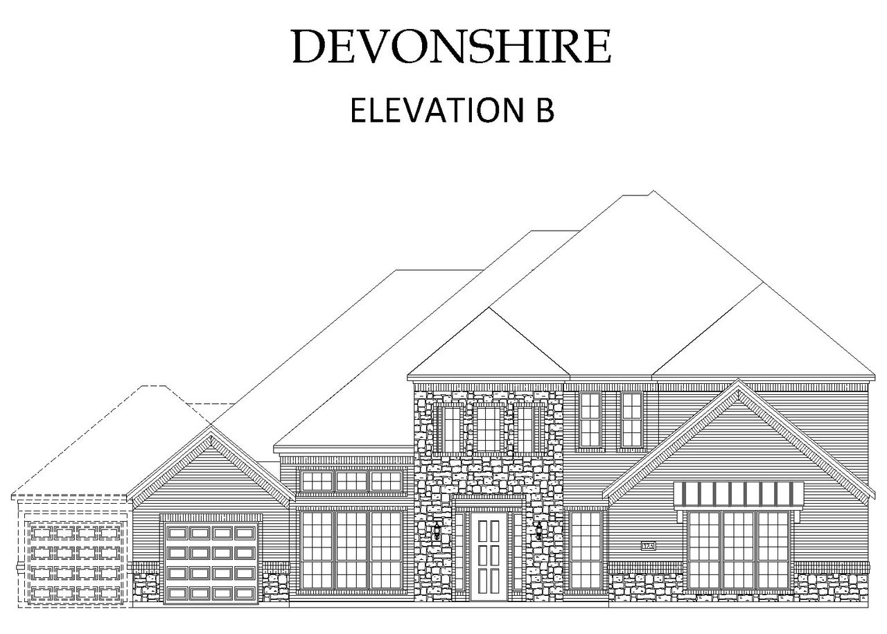 Representative rendering of the exterior for the Devonshire by Windsor Homes (Image 2). Representative rendering of the exterior for the Devonshire by Windsor Homes (Image 2).