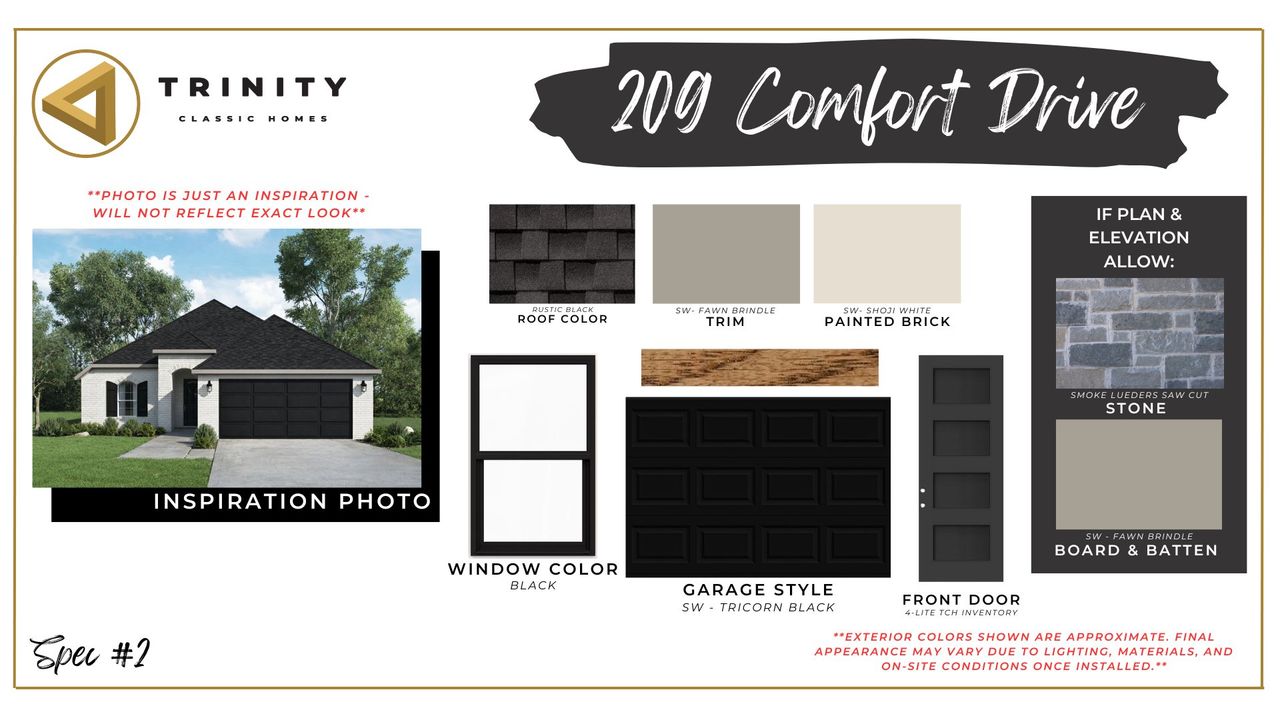 Sample of building materials used in homes in Stillwater Lake Estates, Godley (Image 2). Sample of building materials used in homes in Stillwater Lake Estates, Godley (Image 2).