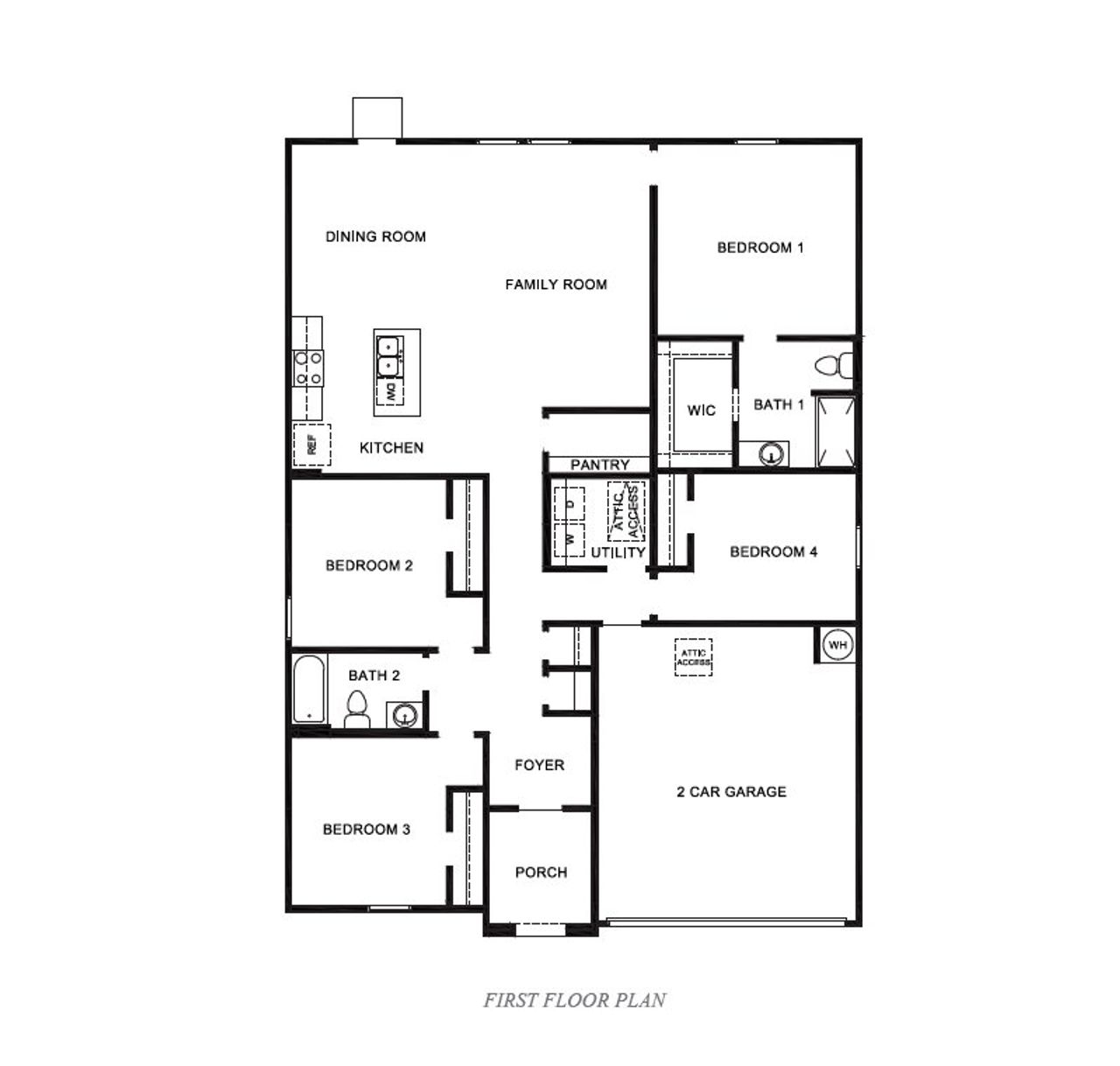 2D floor plan layout of this home in Kokomo, Rockport, TX (Image 2).