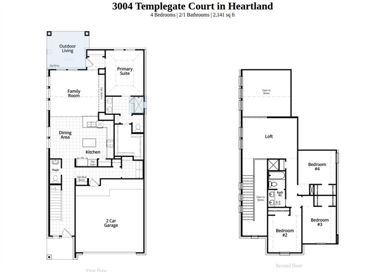 2D floor plan layout of this home in Heartland, Crandall, TX (Image 2). 2D floor plan layout of this home in Heartland, Crandall, TX (Image 2).