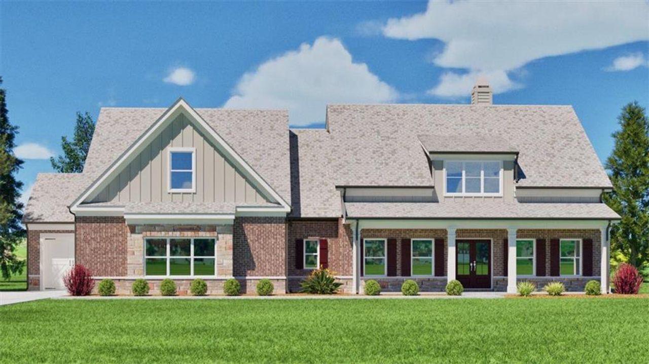 Front exterior of a home in the St. Regis community, located in Oxford, GA (Image 2).