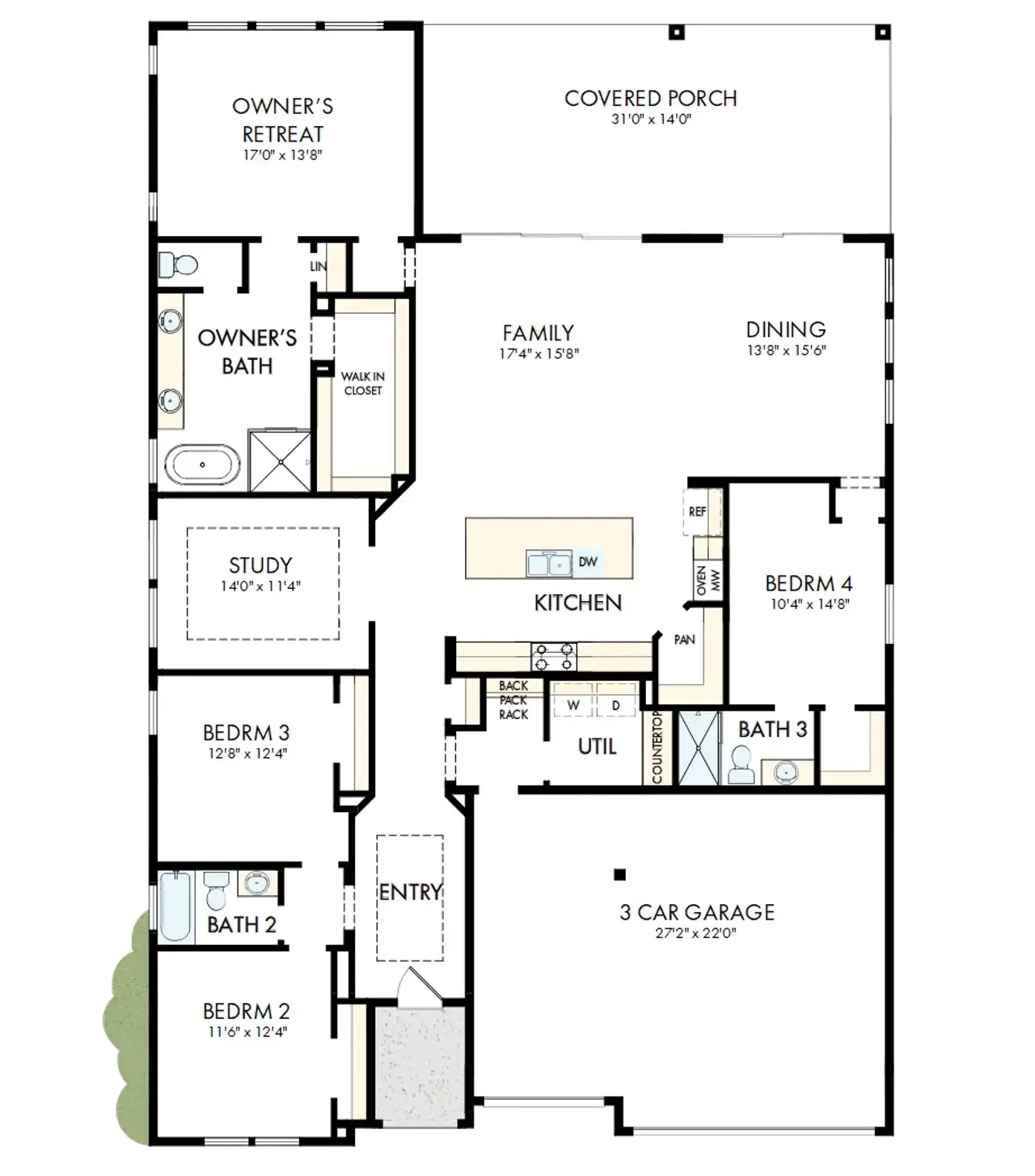 2D floor plan layout of this home in Briggs Ranch – Signature Legacy Series, San Antonio, TX (Image 2). 2D floor plan layout of this home in Briggs Ranch – Signature Legacy Series, San Antonio, TX (Image 2).
