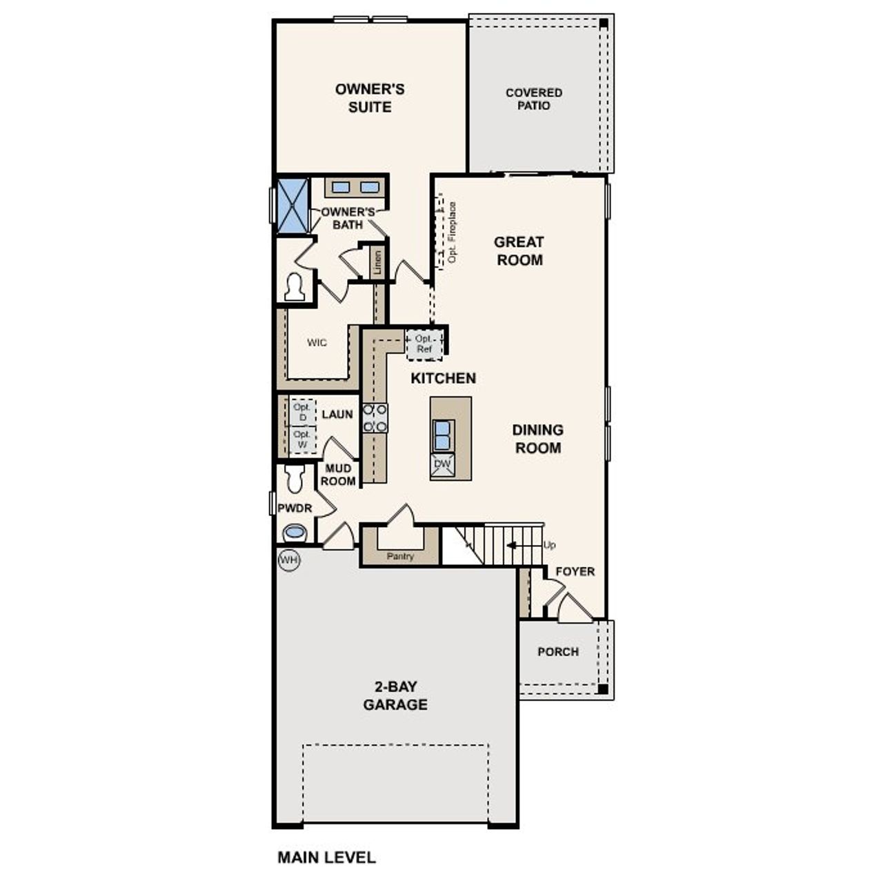 2D floor plan layout of this home in Seminole Palms, Palm Coast, FL (Image 2).