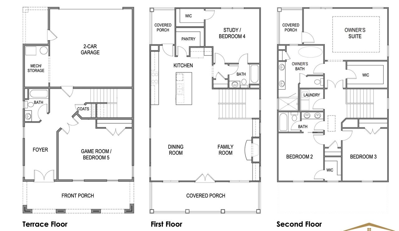 2D floor plan layout for the Homesite 627 by Southwyck Homes in Vickery, Cumming, GA (Image 2).